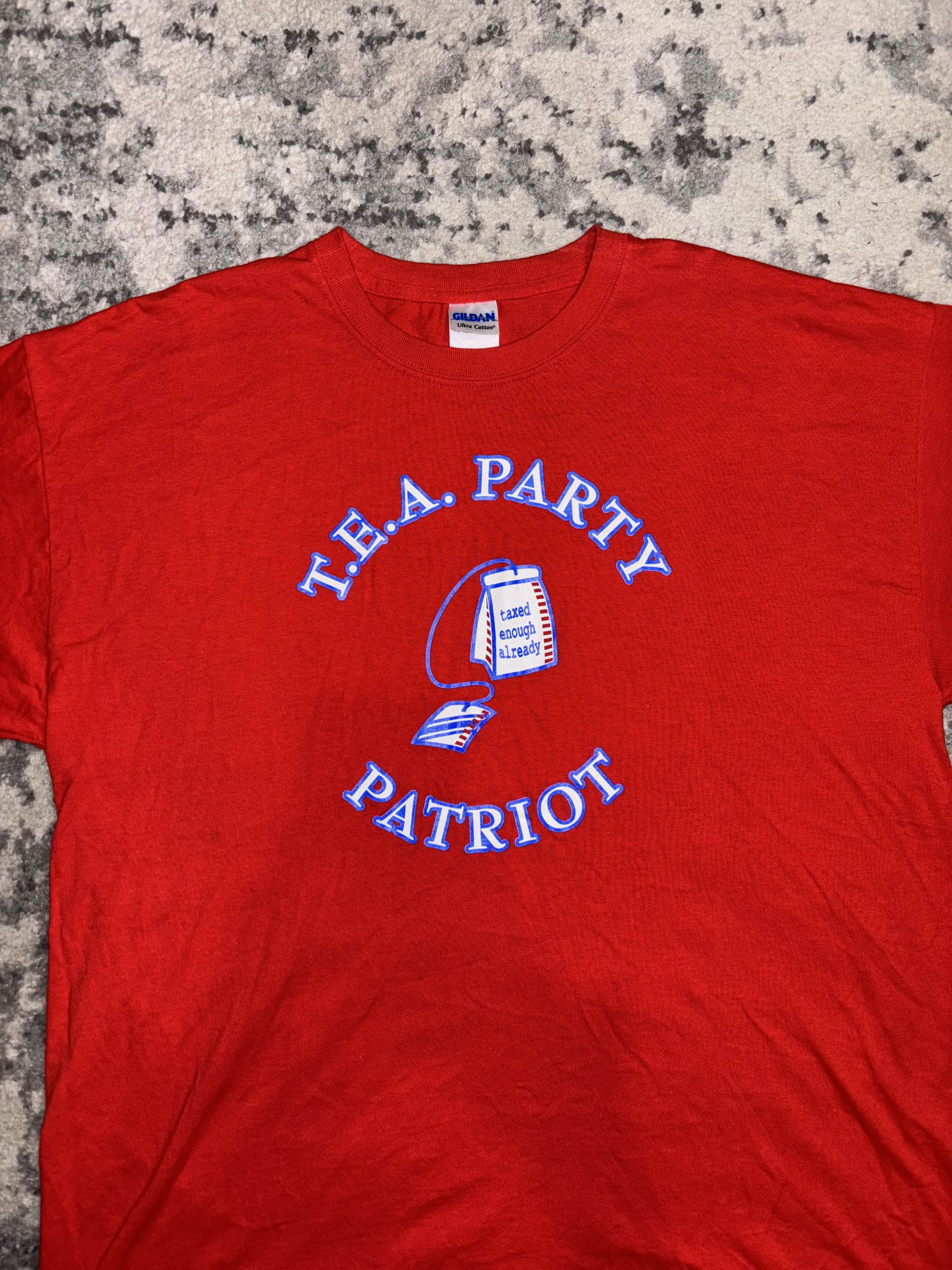 Vintage Vintage T.E.A. Party Patriot Humor Shirt Size US XL / EU 56 / 4 - 3 Thumbnail