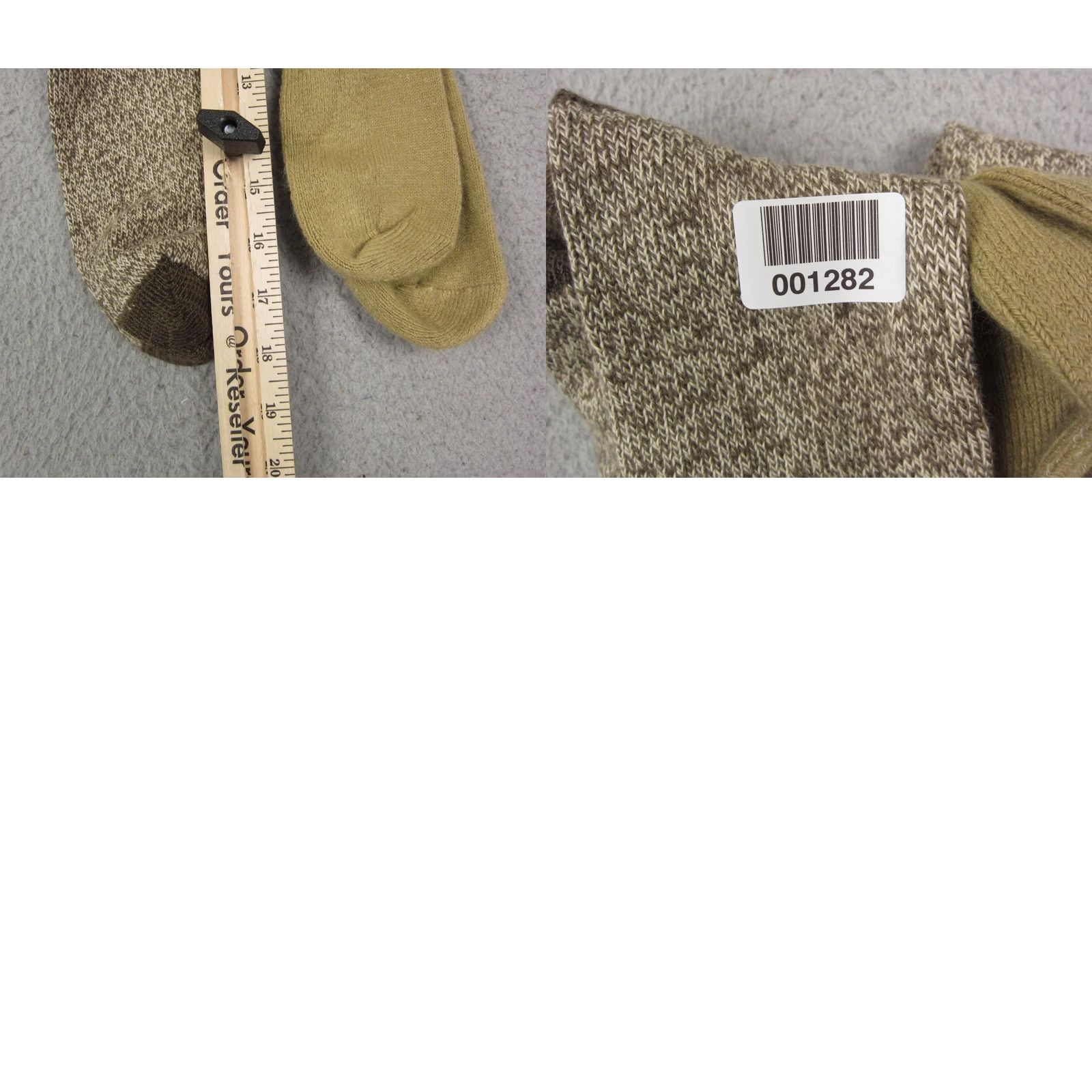 Vintage Isotoner Socks Lot of 5 Mens Size 10-13 Beige Slightly Imperfect Made in USA Outdoor USA Thermal Hiking Walking Size ONE SIZE - 8 Thumbnail