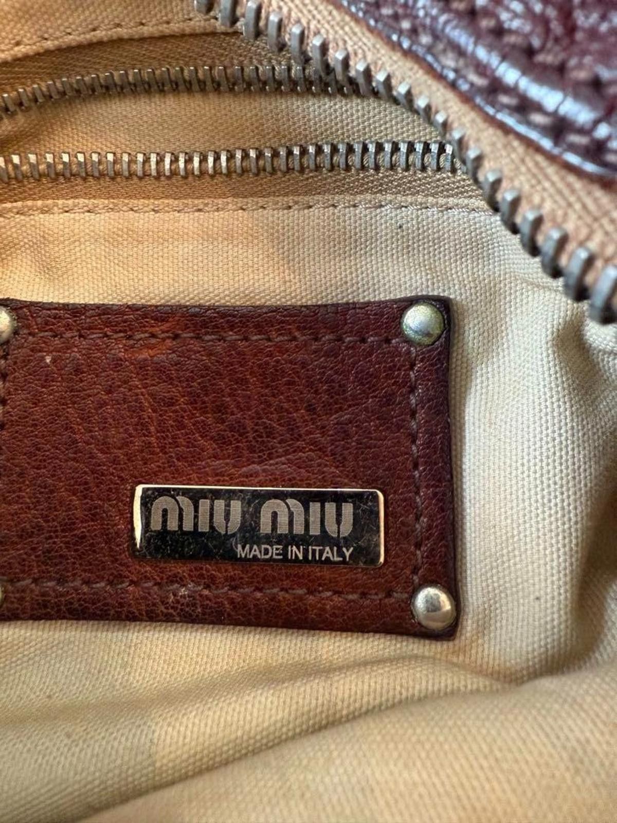 Miu Miu Miu Miu- Brown Leather Women's Shoulder Bag with Butterfly- Size ONE SIZE - 6 Thumbnail