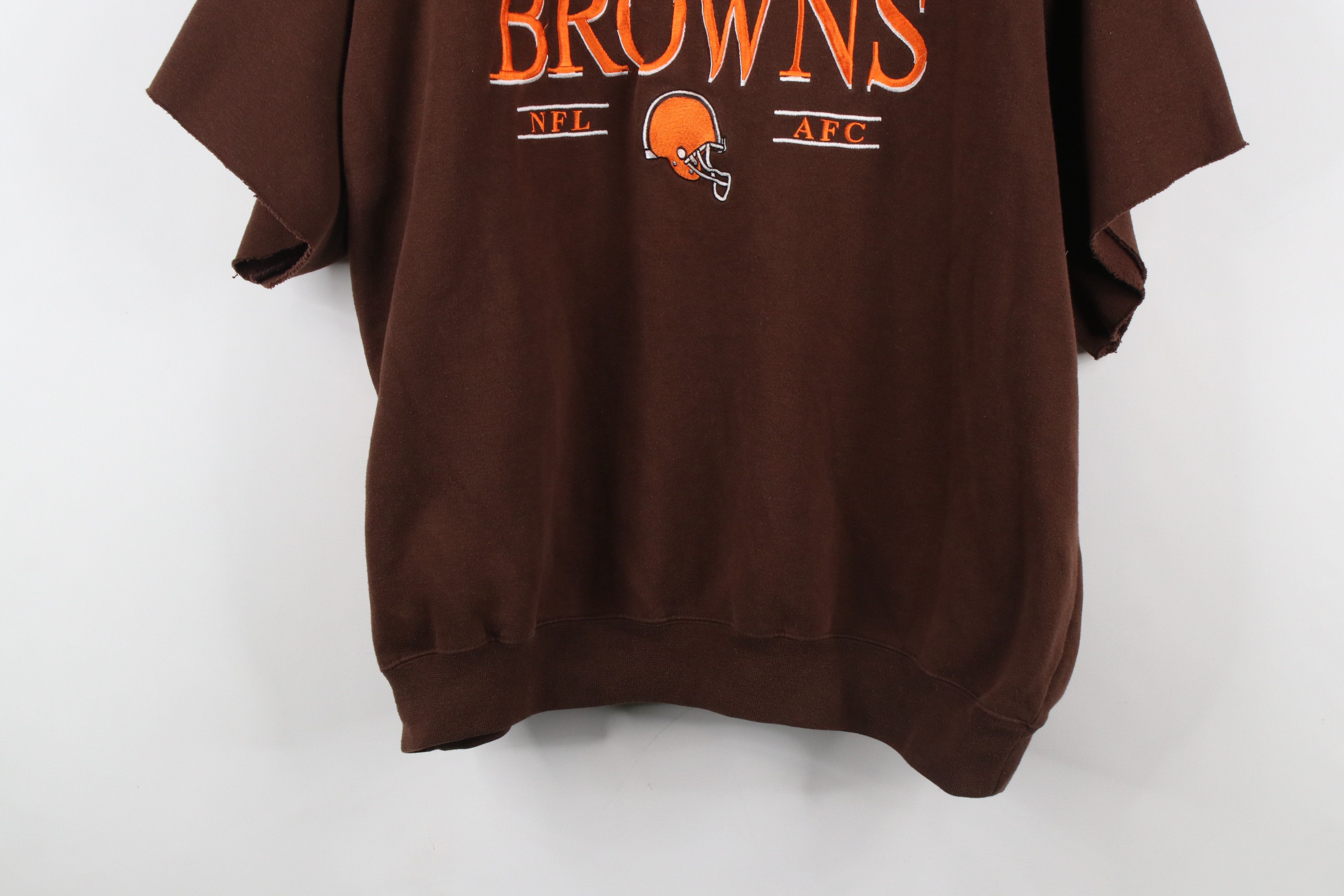 Vintage Vintage 90s Cleveland Cut Off Short Sleeve Sweatshirt Size US XL / EU 56 / 4 - 3 Thumbnail