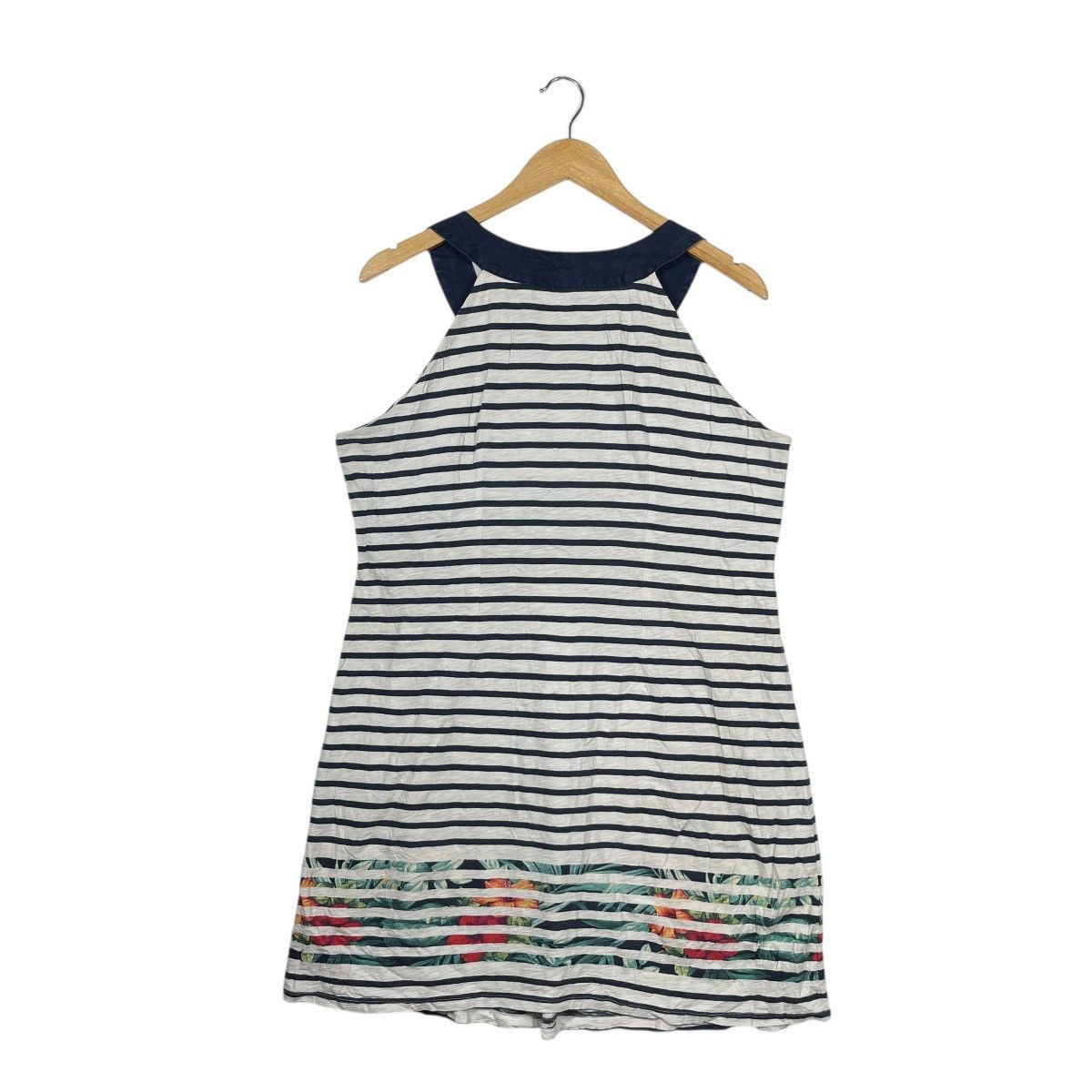 Tommy Bahama Tommy Bahama Striped Halter Tunic Dress Nautical Tropical Size L / US 10 / IT 46 - 4 Thumbnail