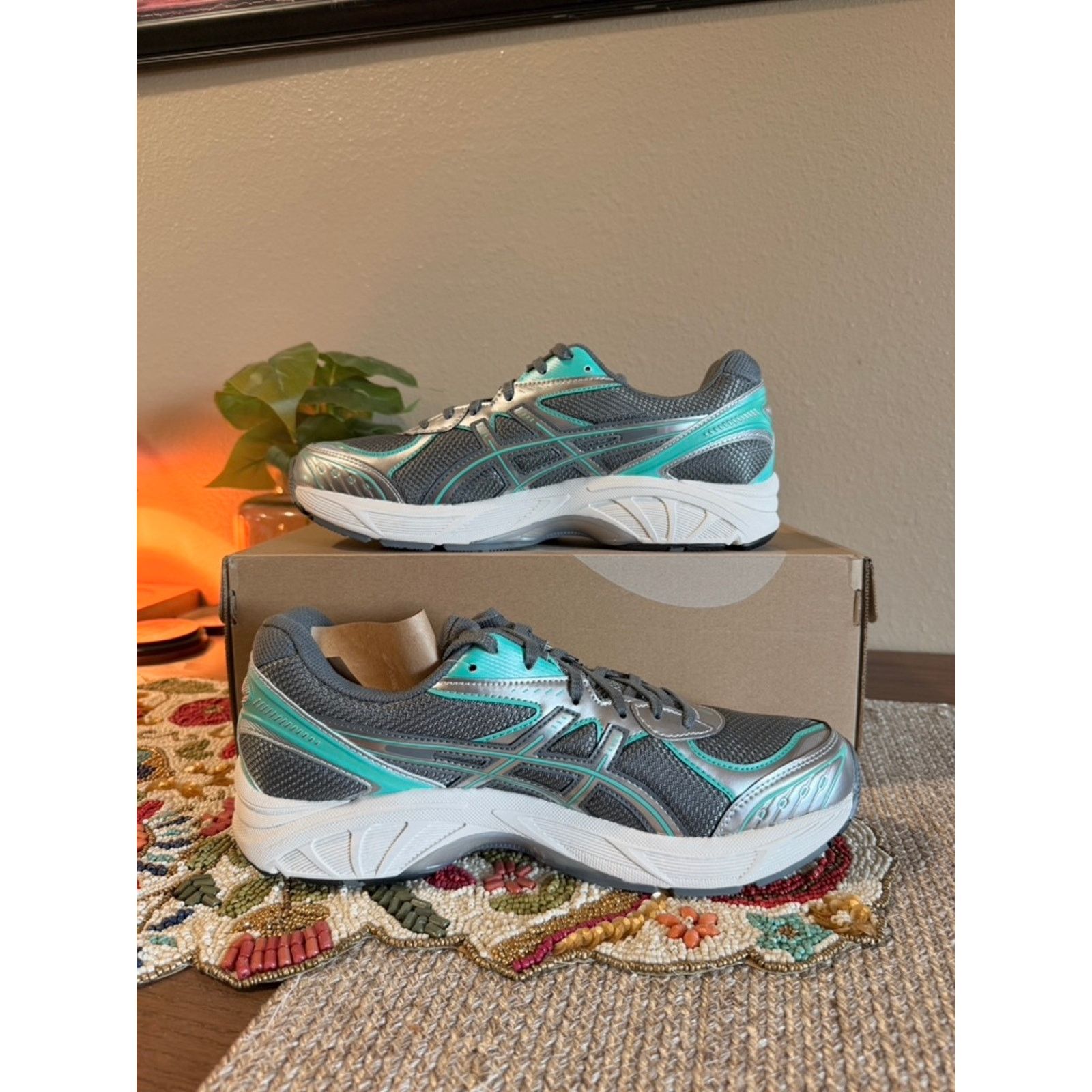 Asics ASICS GT-2160 Steel Grey Waterfall Teal Pure Silver Gel Size US 11 / EU 44 - 2 Thumbnail