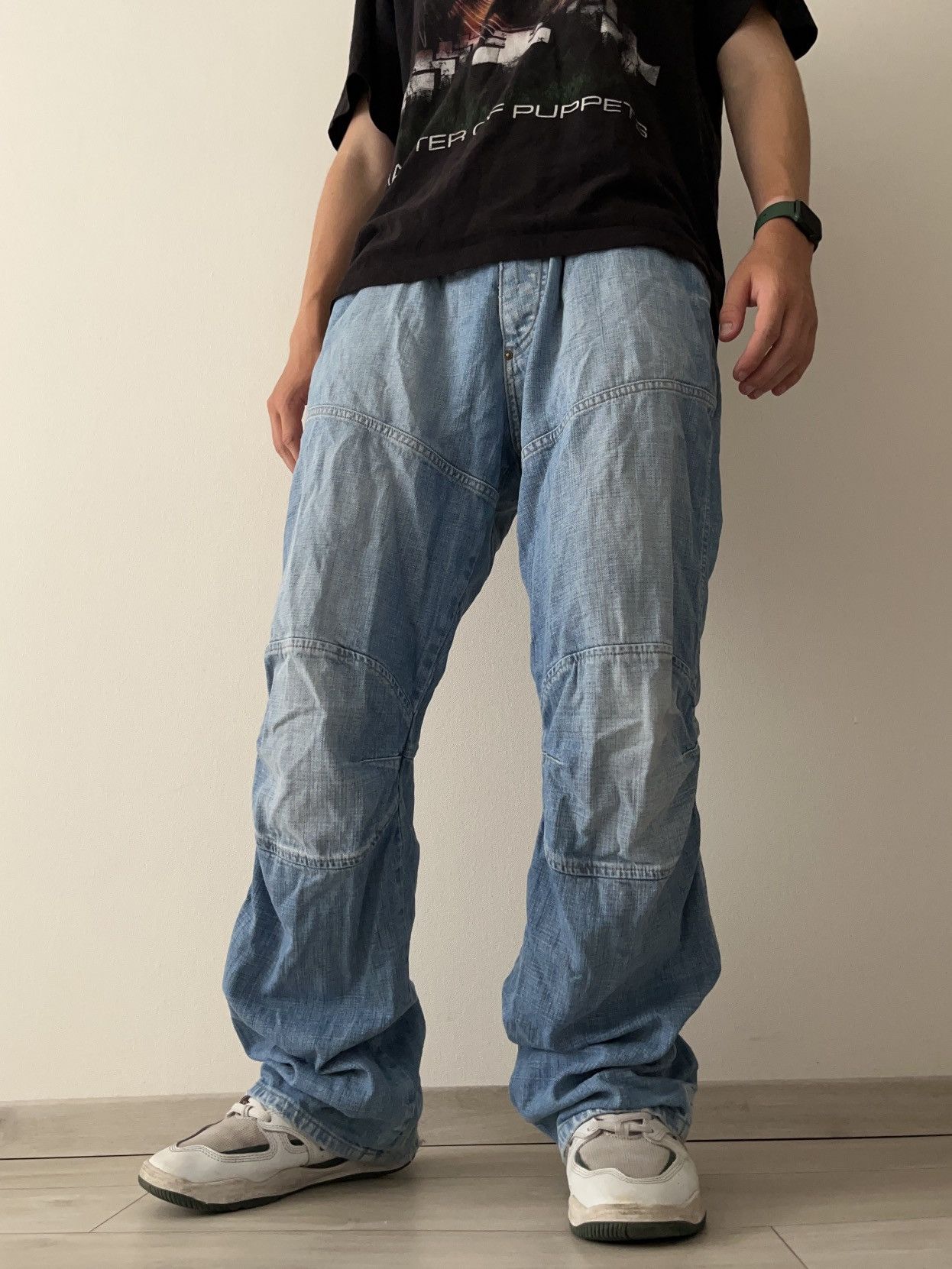 G-Star 🔥00'S G STAR DOUBLE KNEE WASHED RAW BAGGY FLARED JEANS Size US 36 / EU 52 - 11 Thumbnail