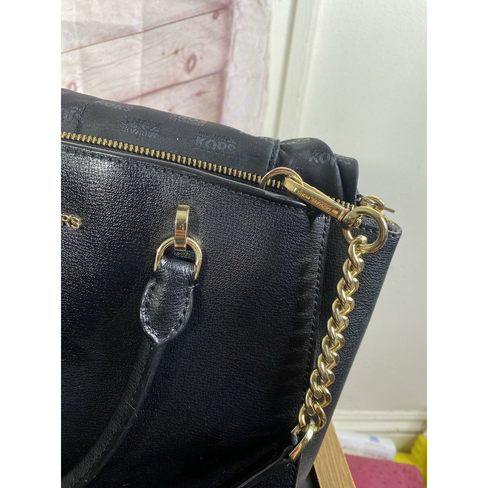 Michael Kors MICHAEL MICHAEL KORS ELLIS BLACK LEATHER CROSSBODY SHOULDER Size ONE SIZE - 11 Thumbnail