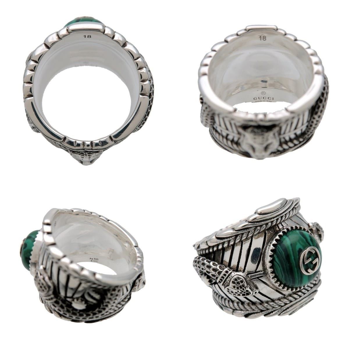 Gucci Gucci Interlocking G Garden Snake Tiger Head Ring Sterling Size ONE SIZE - 3 Thumbnail