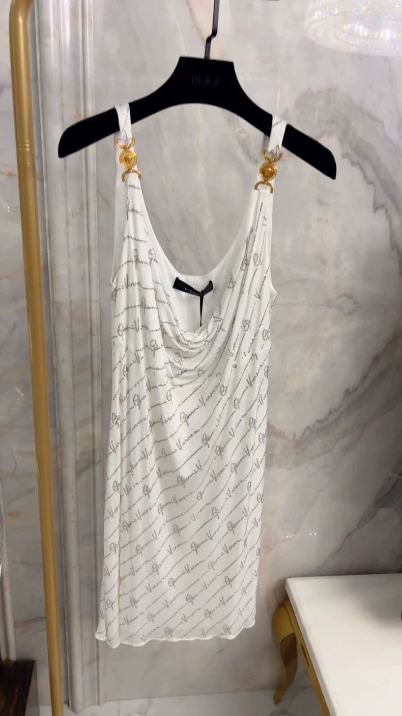 Versace Versace A slip dress full of diamonds Size M / US 6-8 / IT 42-44 - 1 Thumbnail