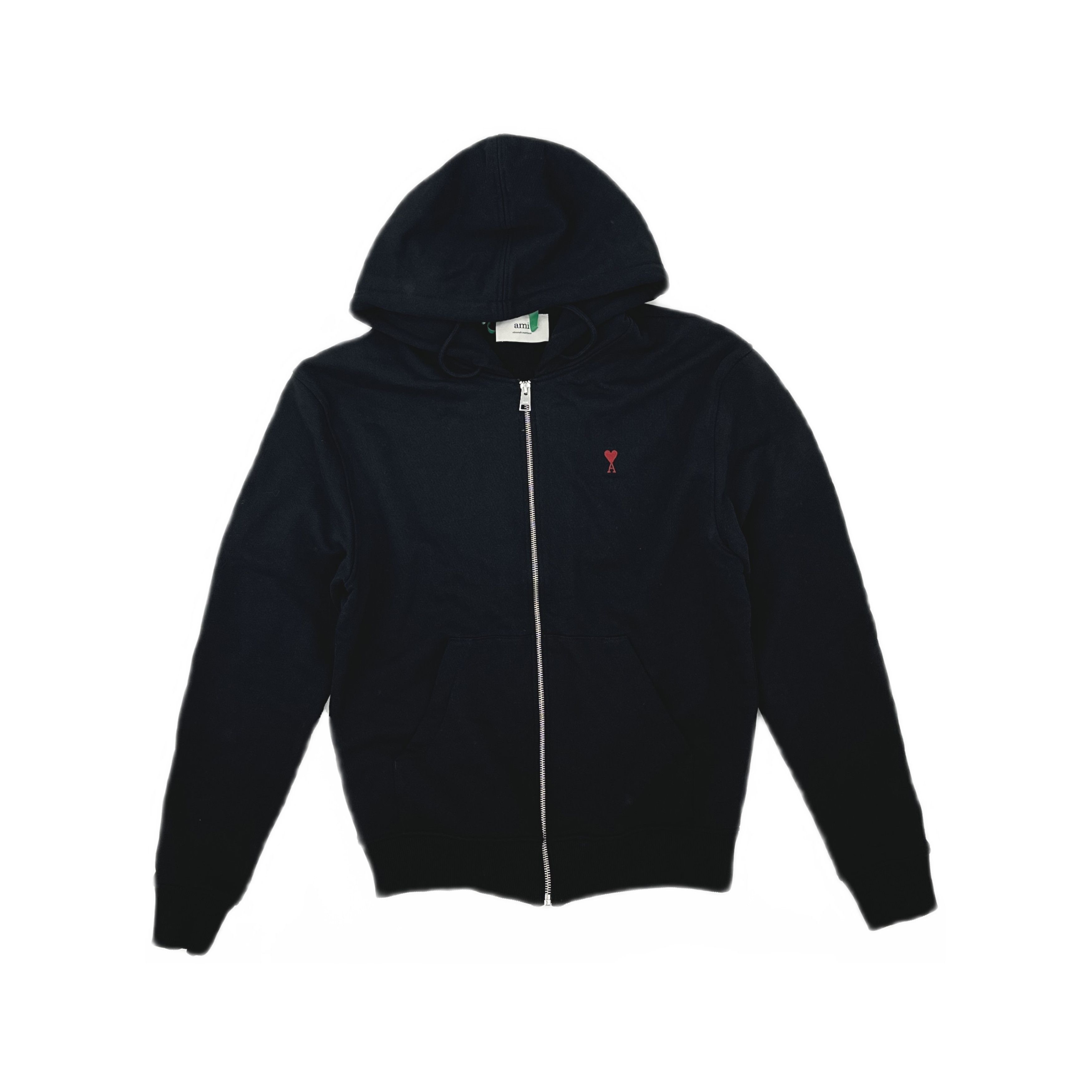 AMI Ami Paris Red Heart Zip Up Hoodie Black M Size US M / EU 48-50 / 2 - 1 Thumbnail