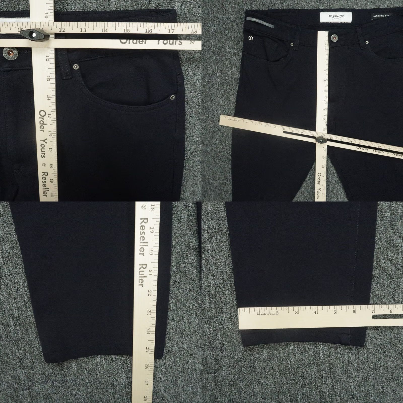 Vintage Teleria Zed Pants Mens 35x26 Blue COBRA 17 A Indigozed Stretch 5 Pocket Italy Size US 35 - 9 Thumbnail
