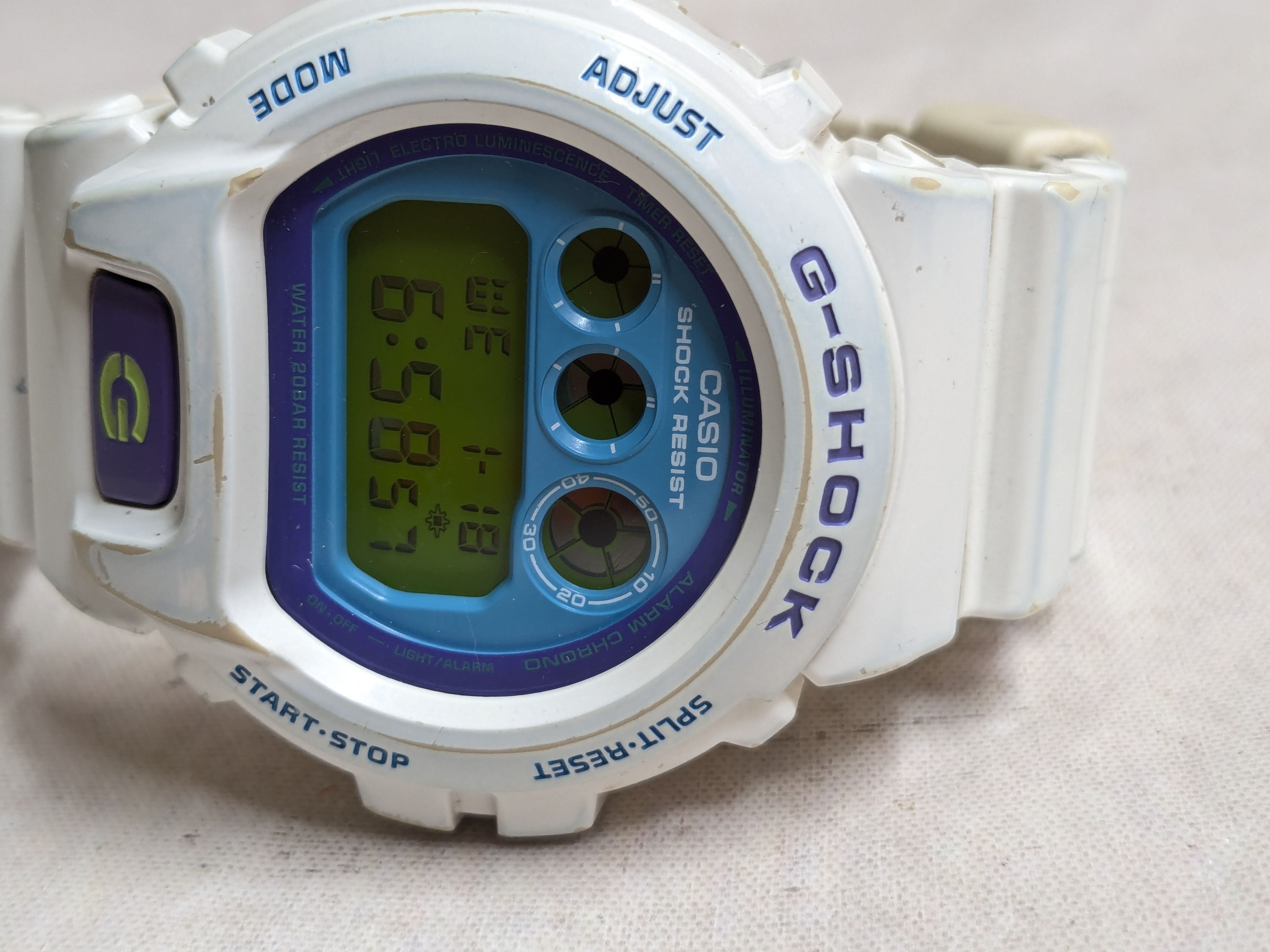 Casio Casio G-Shock DW-6900-CS-7 White Watch Green Purple White Size ONE SIZE - 4 Thumbnail