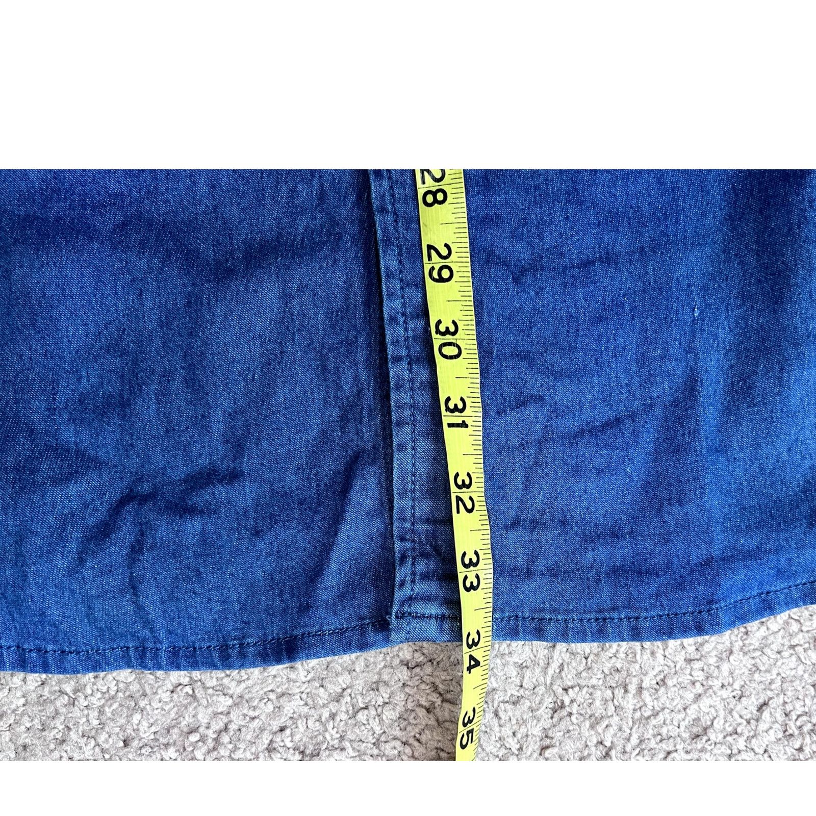 Asos Men's Asos Denim Chambray Button Front Shirt 3XL Size US XXL / EU 58 / 5 - 5 Thumbnail