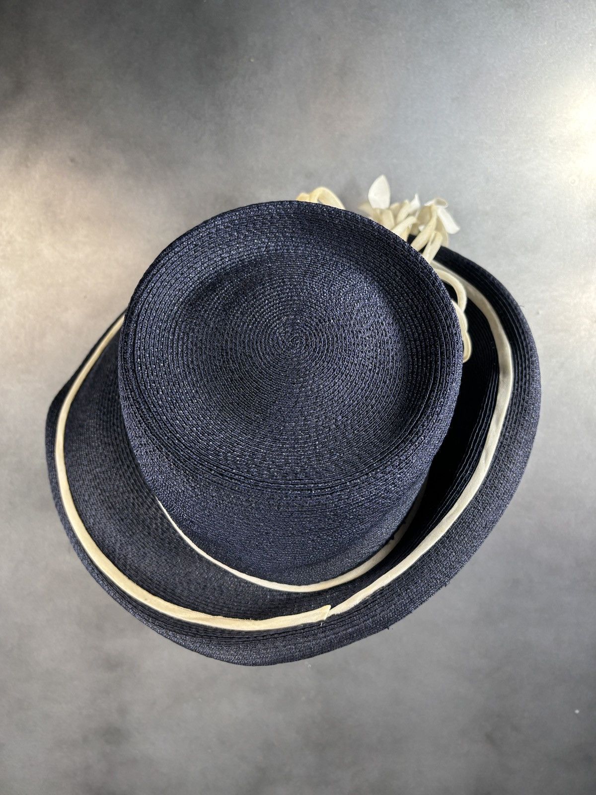 Yves Saint Laurent 1960s Yves Saint Laurent Hat Vintage YSL Straw Cap Floral Size ONE SIZE - 20 Thumbnail