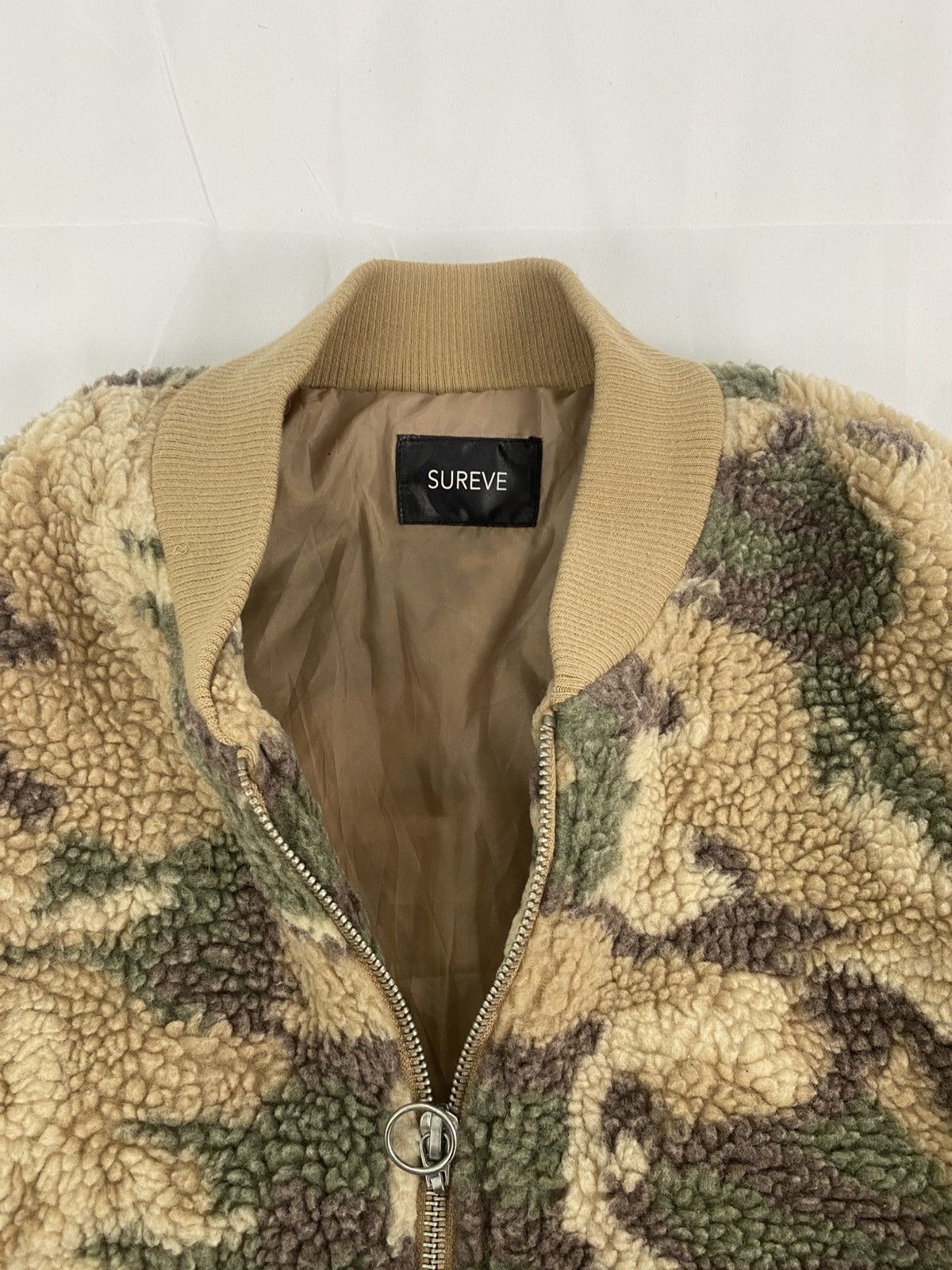 Japanese Brand Sureve Japan Camo Bomber fleece jacket Size US M / EU 48-50 / 2 - 3 Thumbnail