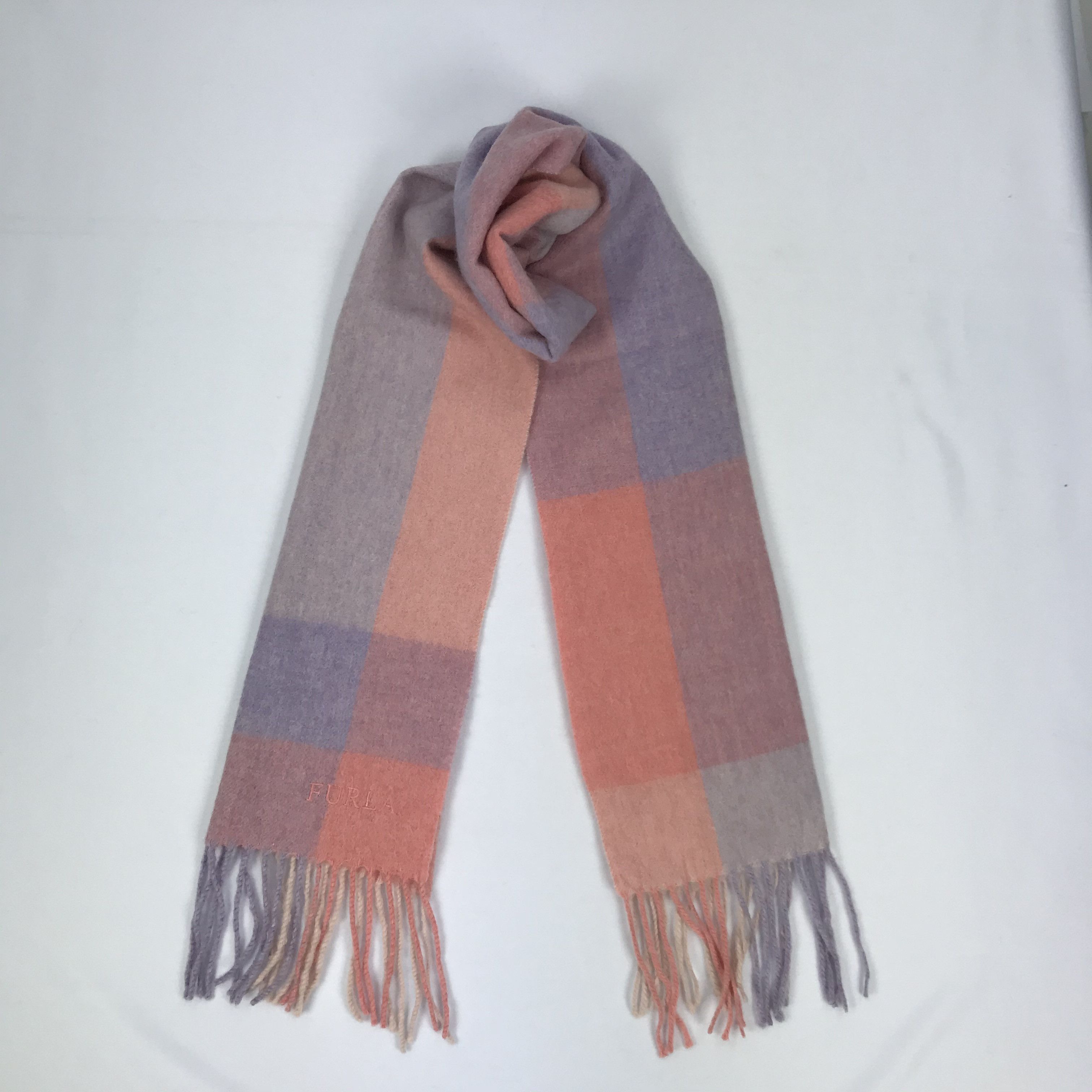 Furla × Vintage Vintage Furla Scarf Muffler Cashmere Scarves Neckwear Size ONE SIZE - 1 Thumbnail