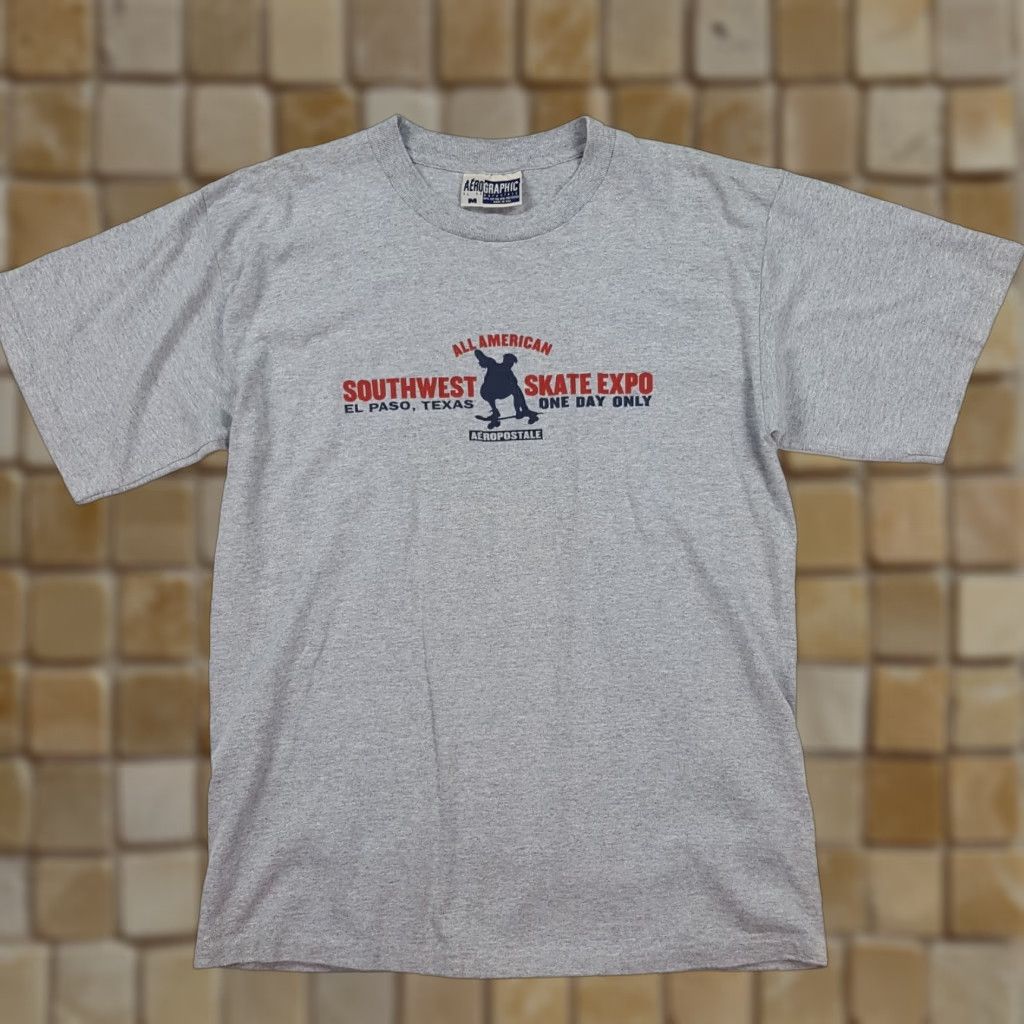 Aeropostale VINTAGE Aeropostale Skateboarding Skate Expo USA Size M Gray T Shirt Size US M / EU 48-50 / 2 - 1 Thumbnail