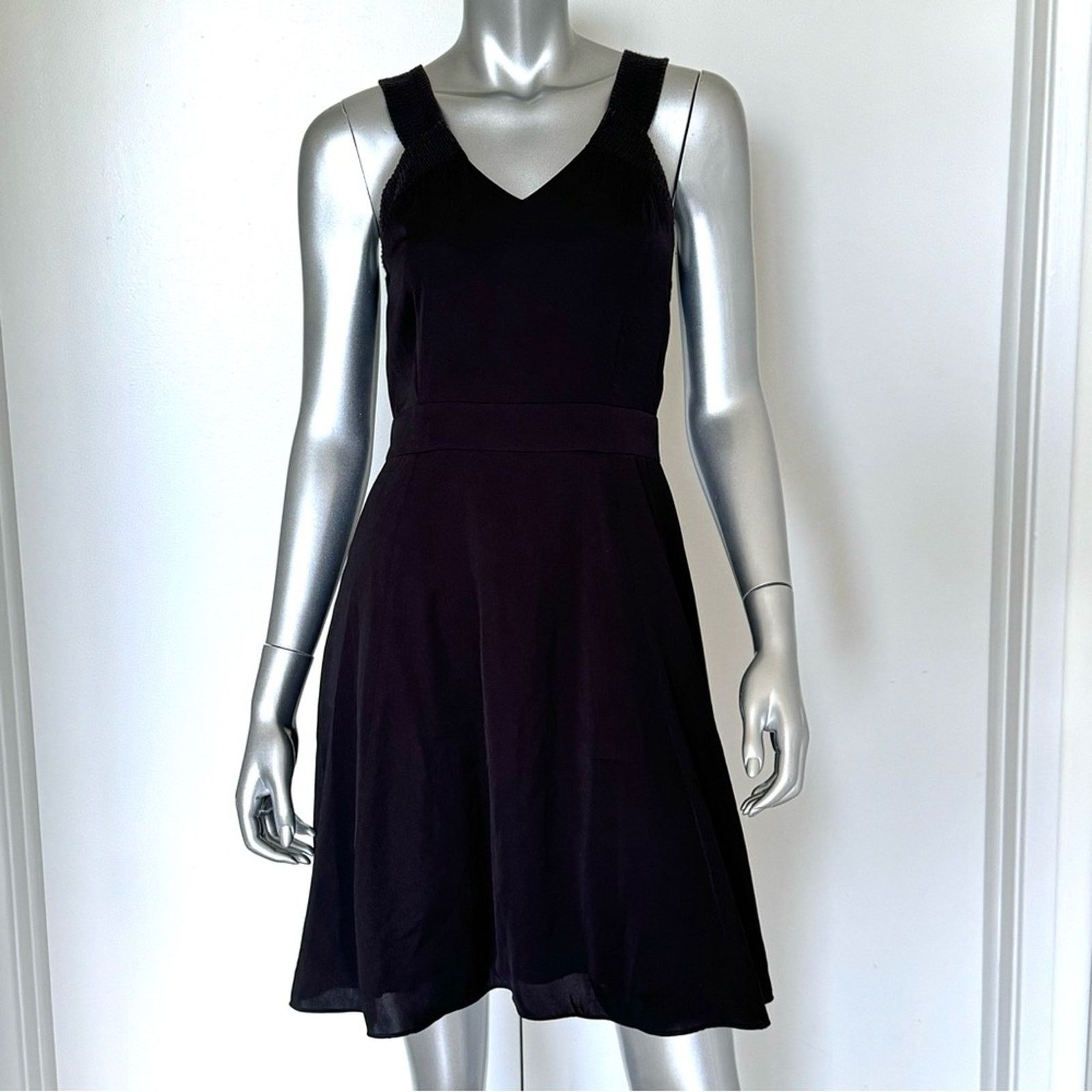 Armani  Armani Exchange Armani Exchange Cross Back Fit Flare Knee Length  Dress | Grailed