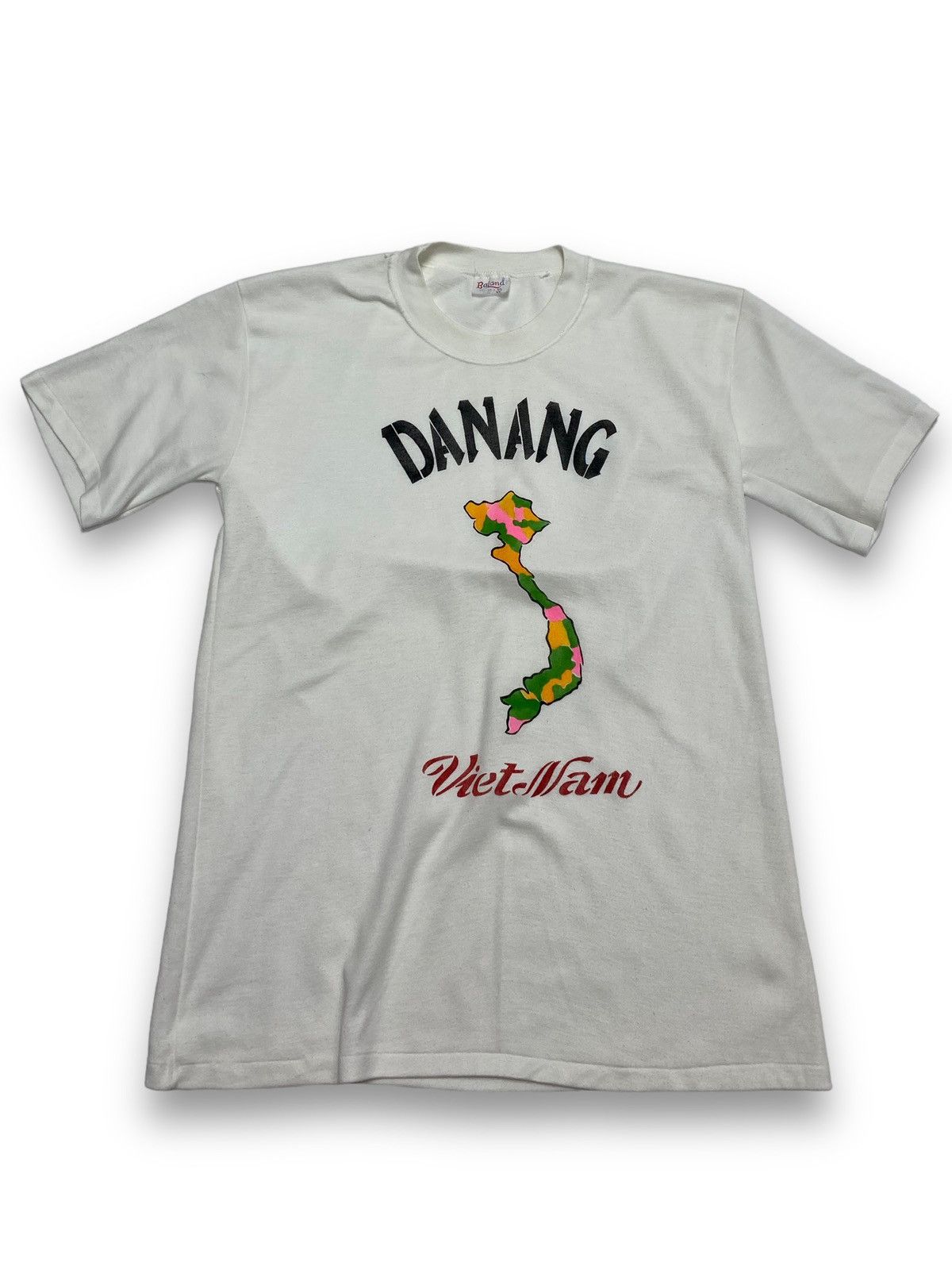 Vintage 90s Vintage Vietnam Danang White T Shirt Single Stitch M Size US S / EU 44-46 / 1 - 1 Thumbnail