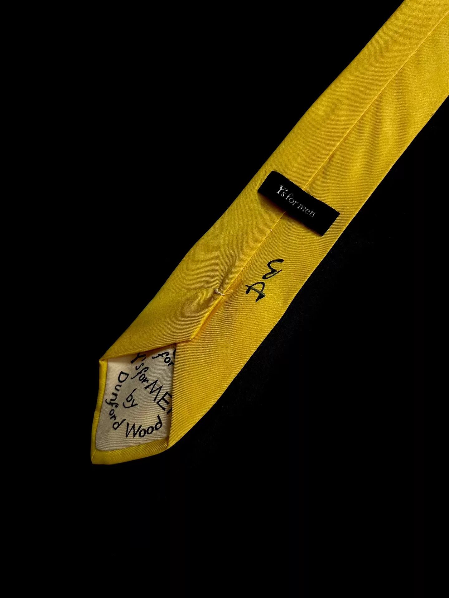 Yohji Yamamoto Yohji Yamamoto Y’s 90s Hand-Drawn Beauty Silk Tie B/Y Size ONE SIZE - 4 Thumbnail