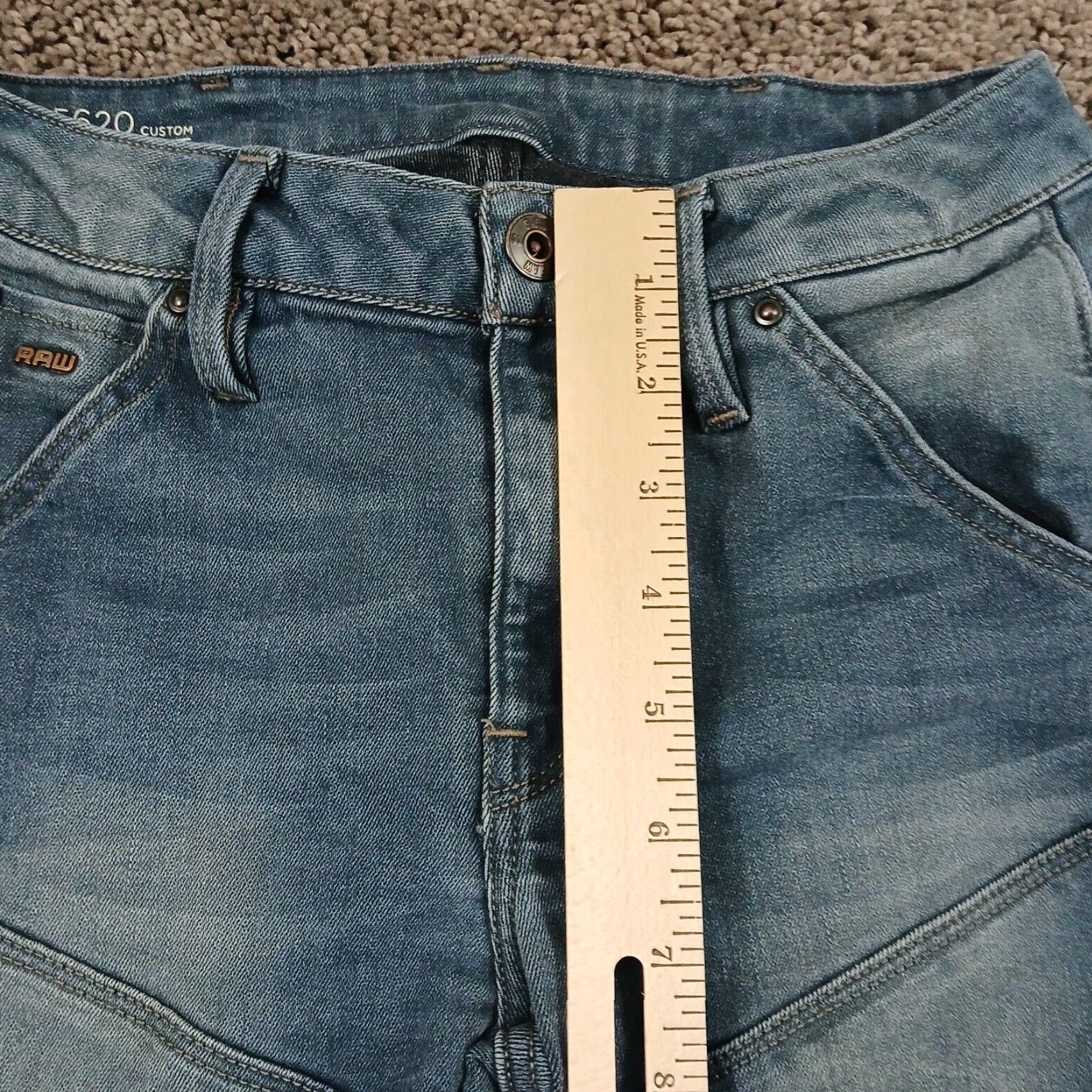 G-Star G-Star RAW Jeans Skinny Womens 24x30 24 Medium Wash Blue Stretch Denim Size 42" / US 20 - 6 Thumbnail