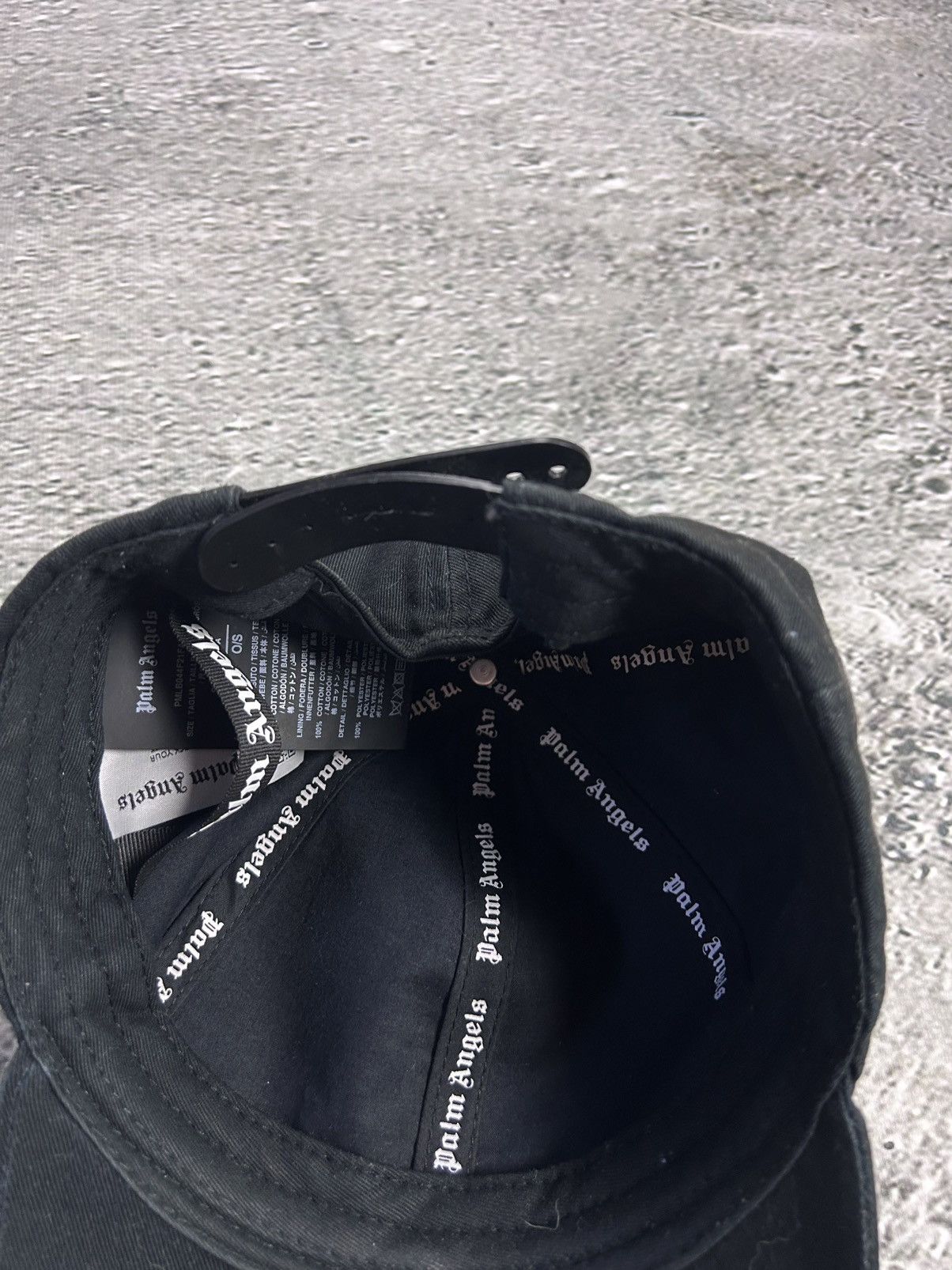 Palm Angels Palm Angels cap black big logo embroidery Size ONE SIZE - 4 Thumbnail