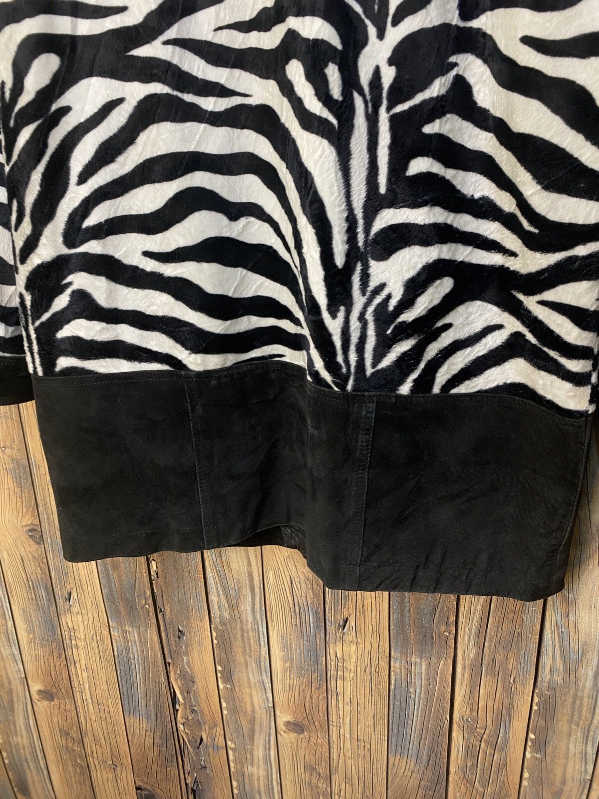 Genuine Leather Zebra stripe half leather jacket Size US L / EU 52-54 / 3 - 11 Thumbnail