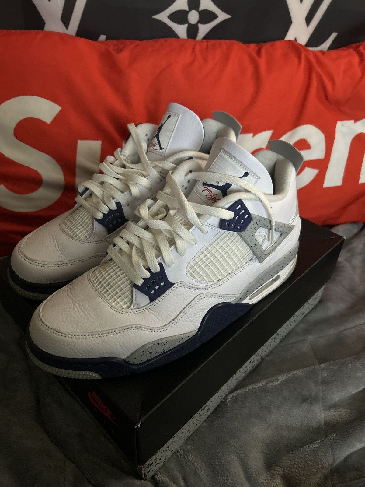 Nike Jordan 4’s ‘Midnight Navy’ Sz 13 Size US 13 / EU 46 - 2 Thumbnail
