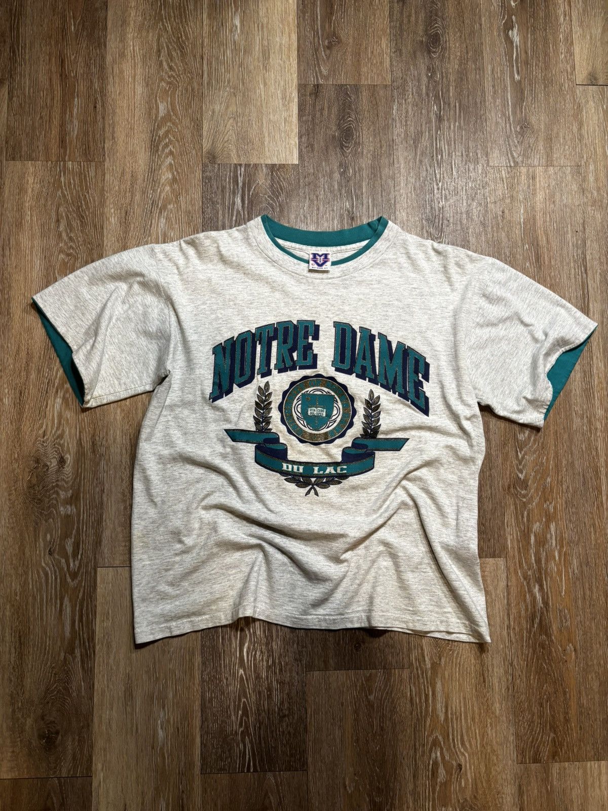 Other Vintage 90s MV Sports Double Collared Notre Dame Tee Size US L / EU 52-54 / 3 - 1 Preview