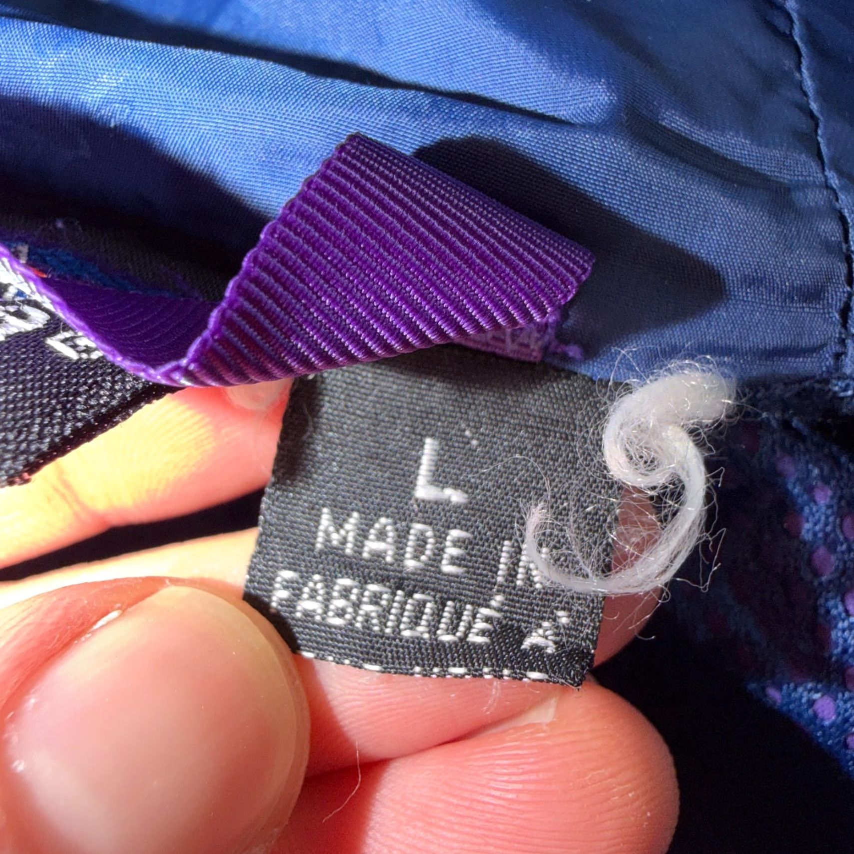 Patagonia VINTAGE Patagonia Hooded Jacket Mens L Purple Windbreaker 90s Rain Parka Zip Size US L / EU 52-54 / 3 - 3 Thumbnail