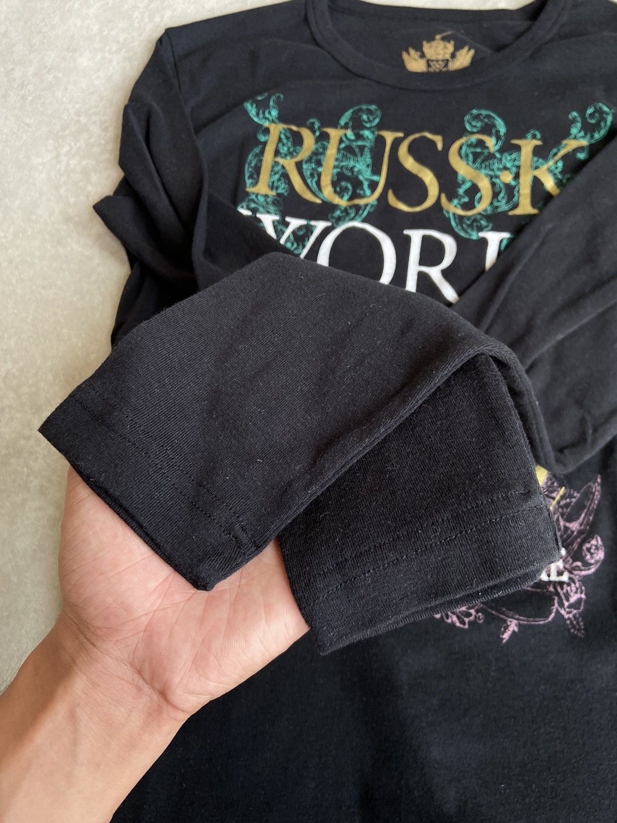 If Six Was Nine × Japanese Brand × Le Grande Bleu (L.G.B.) Russ.k Poem Skull Style Longslevee Size US L / EU 52-54 / 3 - 4 Thumbnail