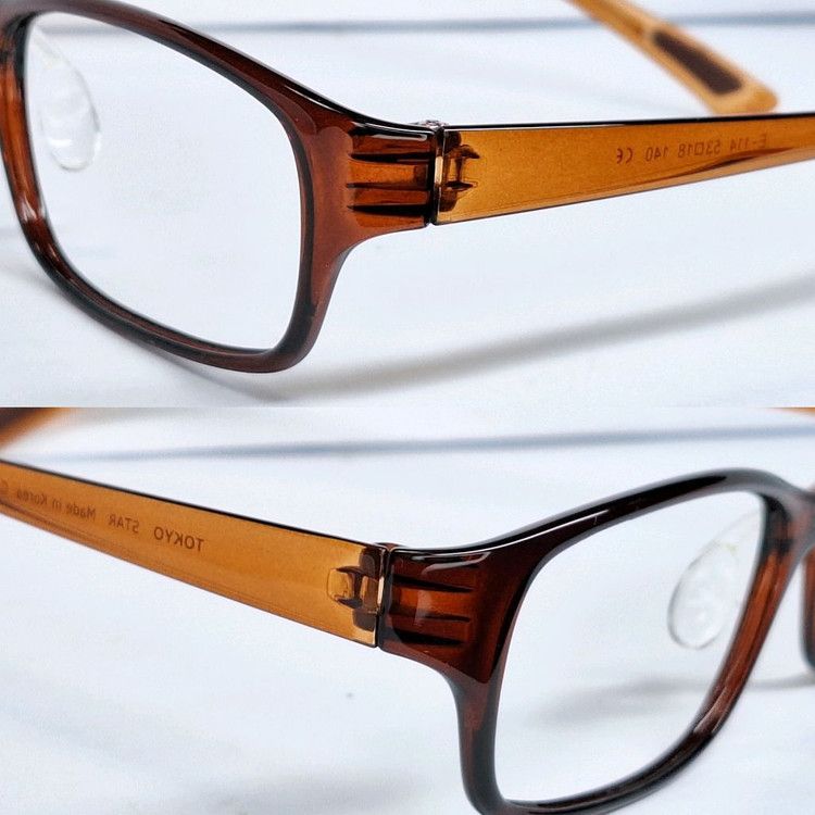 Other TOKYO STAR E-114 Ultralight 7g Ultem Glasses Frame Brown Size ONE SIZE - 6 Thumbnail