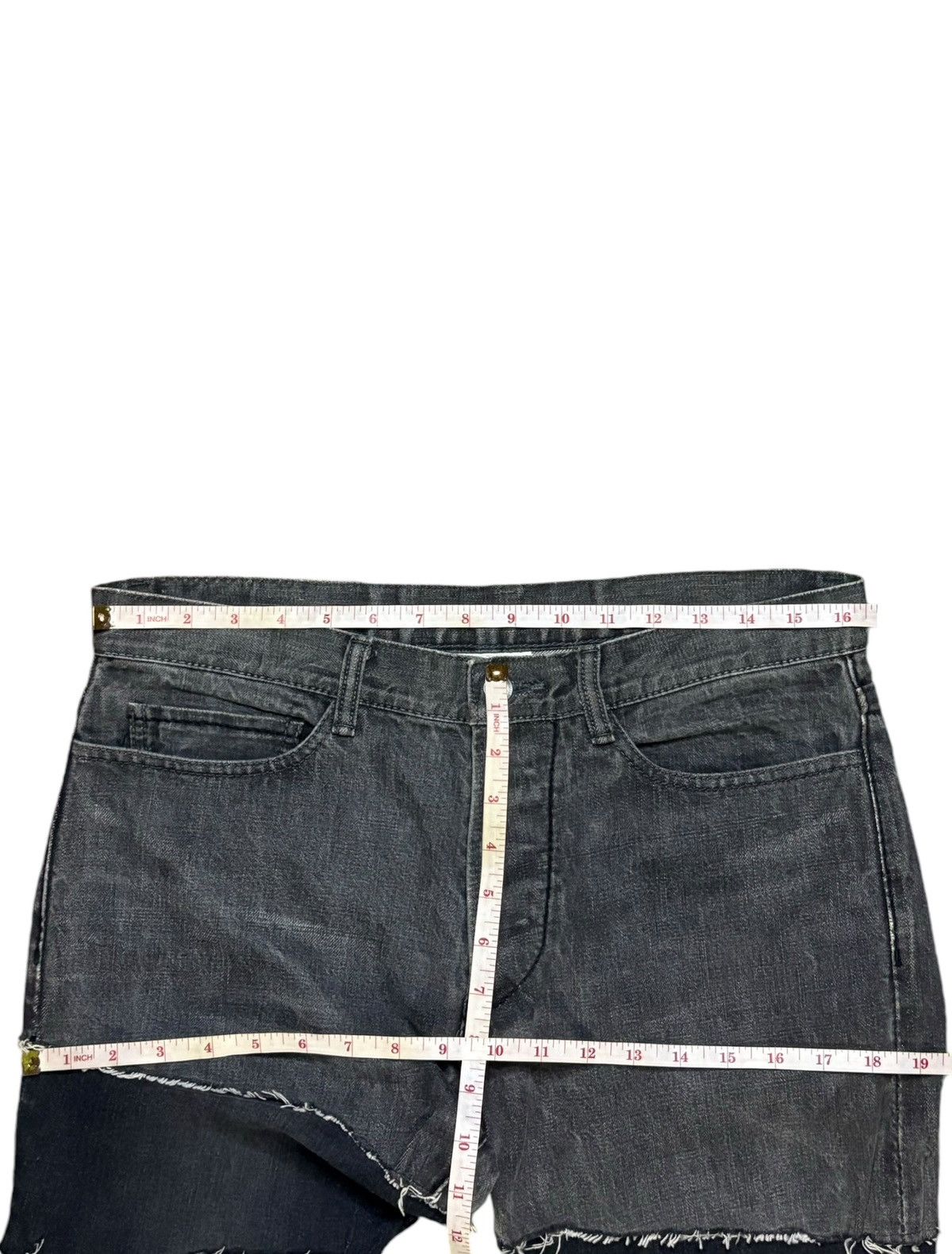 Japanese Brand SALES🔥Vintage Japanese Selvedge Custom Patched Loose Jeans Size US 33 - 12 Thumbnail