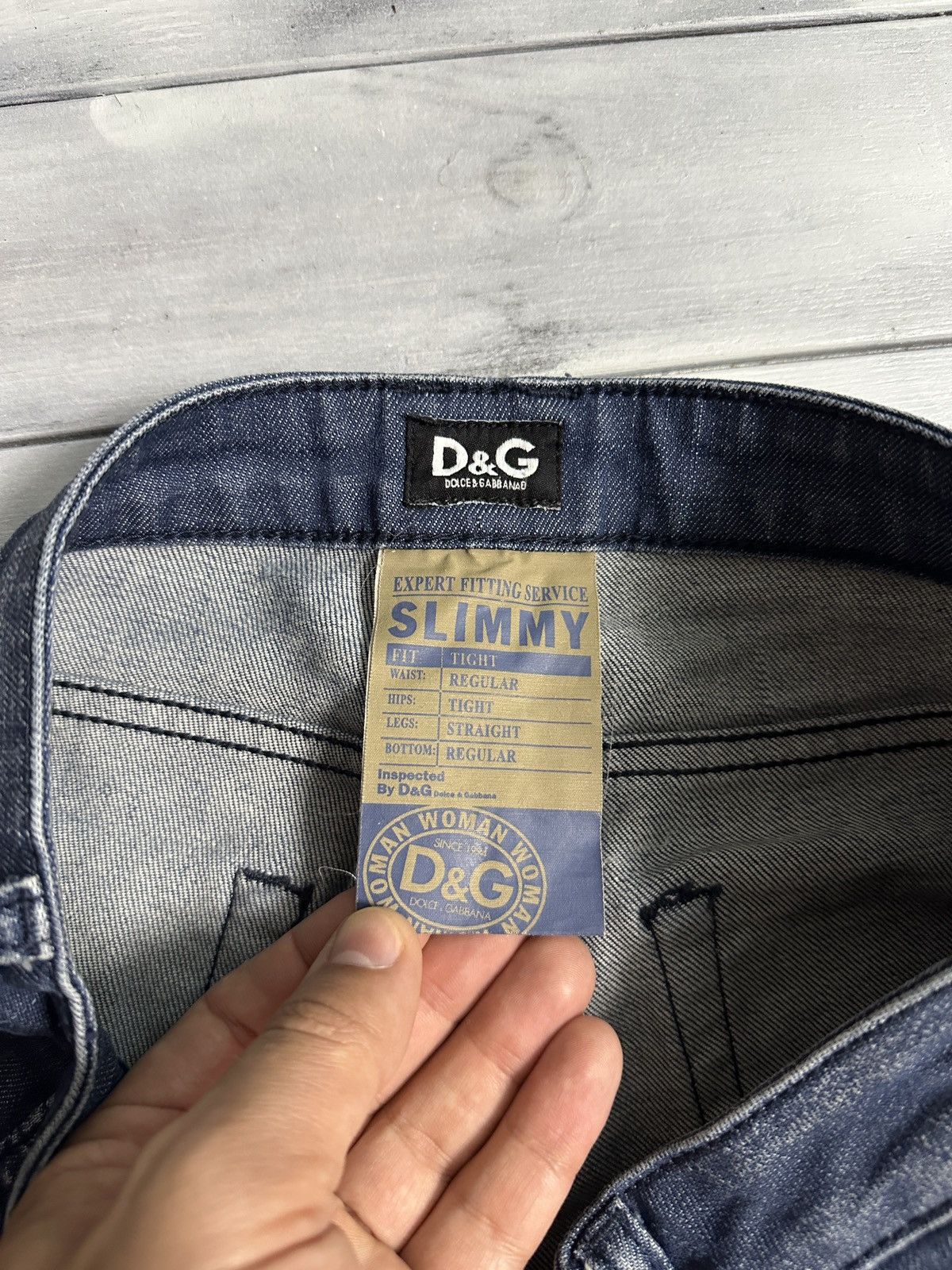Dolce & Gabbana Rare Luxury Jeans Dolce&Gabbana Slimmy Leather Logo Size 26 Size 26" / US 2 / IT 38 - 9 Thumbnail