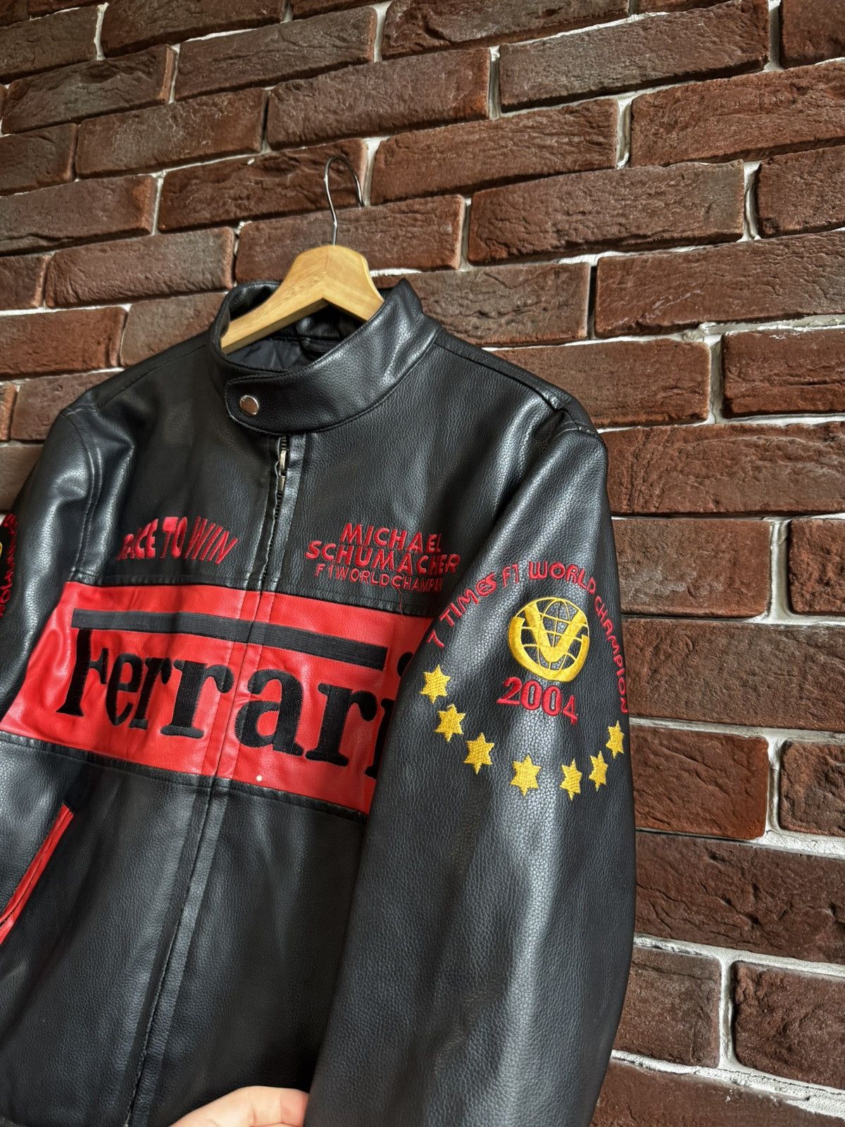 Vintage Ferrari Faux Leather Racing Formula One Rare Hype Jacket Size US S / EU 44-46 / 1 - 5 Thumbnail