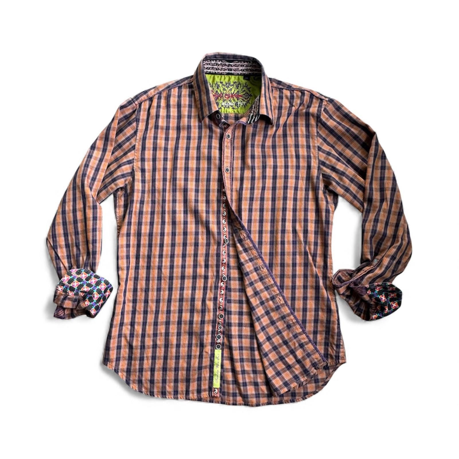 Robert Graham Robert Graham Men's Button-Up Shirt Plaid Euro Fit Size L Size US L / EU 52-54 / 3 - 1 Thumbnail