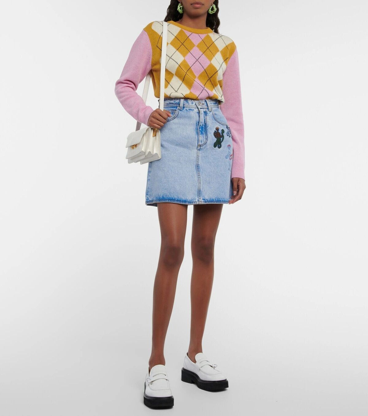 Marni o1y1125 Denim Mini Skirt in Blue Size 25" / US 0 / IT 36 - 5 Thumbnail
