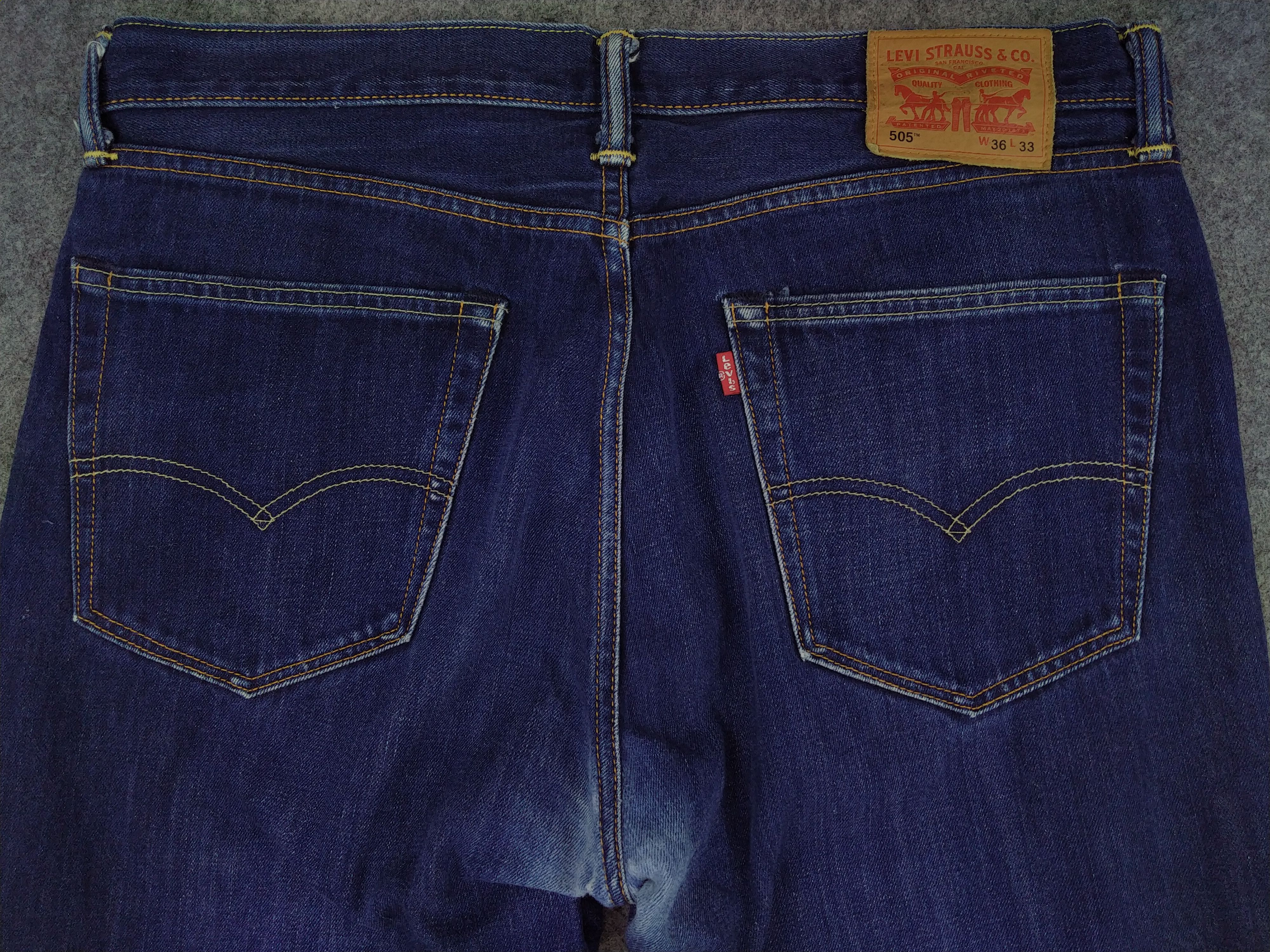 Levi's Dark Blue Levi's 505 Denim 37x24.5 -JN537 Size US 37 - 4 Thumbnail