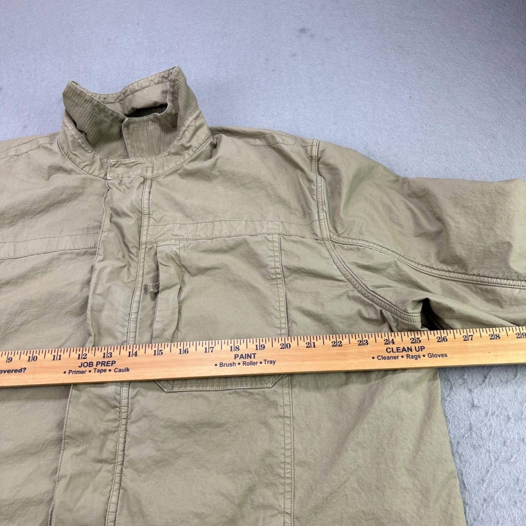 Carbon Carbon Jacket Mens XL Beige Full Zip Pockets Bomber Coat Casual Jacket Size US XL / EU 56 / 4 - 5 Thumbnail