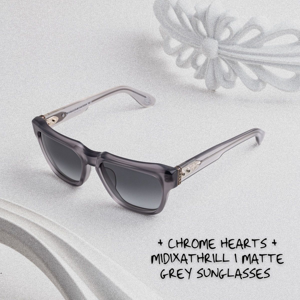 Chrome Hearts CHROME HEARTS MIDIXATHRILL I MATTE GREY SUNGLASSES Size ONE SIZE - 1 Thumbnail