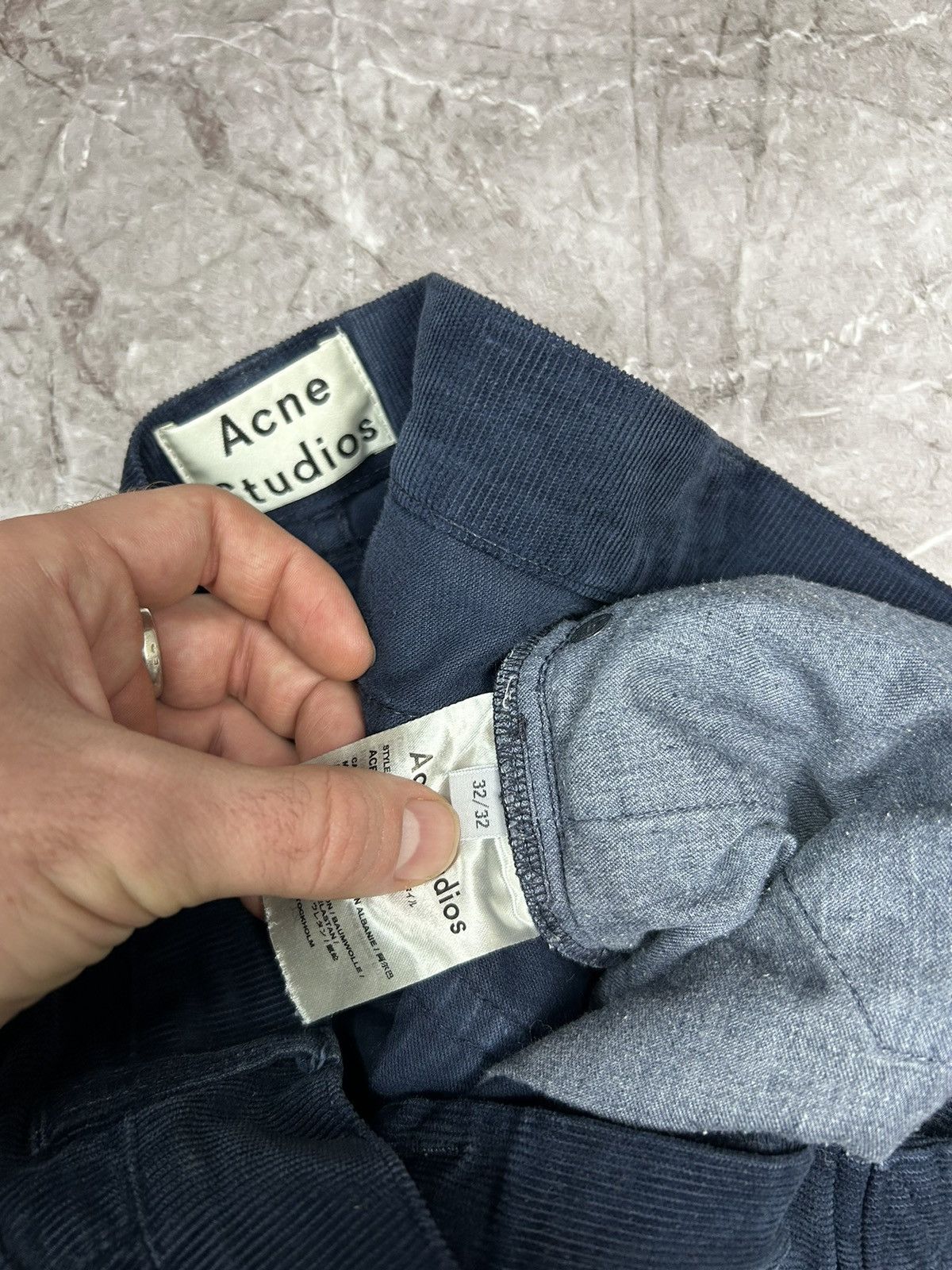 Acne Studios Acne Studios Skin 5 Cord Navy Velvet Courduroy Pants Size US 32 / EU 48 - 8 Thumbnail