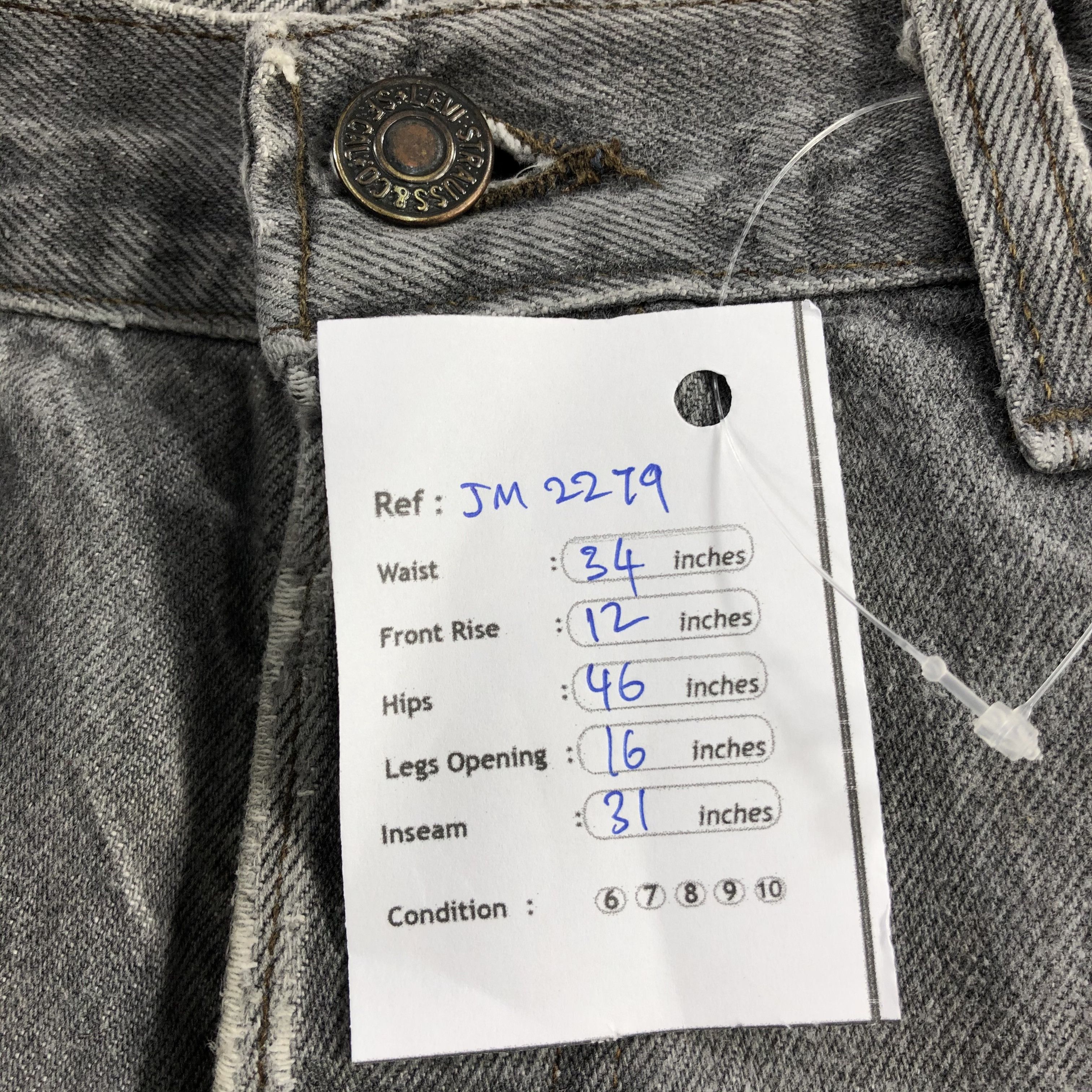 Levi's × Vintage Vintage 90s Faded Black Levis 501 Jeans-JM2279 Size US 34 / EU 50 - 14 Thumbnail