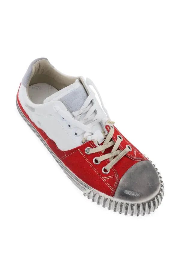 Maison Margiela o1w1db10425 Low-Top Sneakers in White Red Size US 9 / EU 42 - 4 Thumbnail