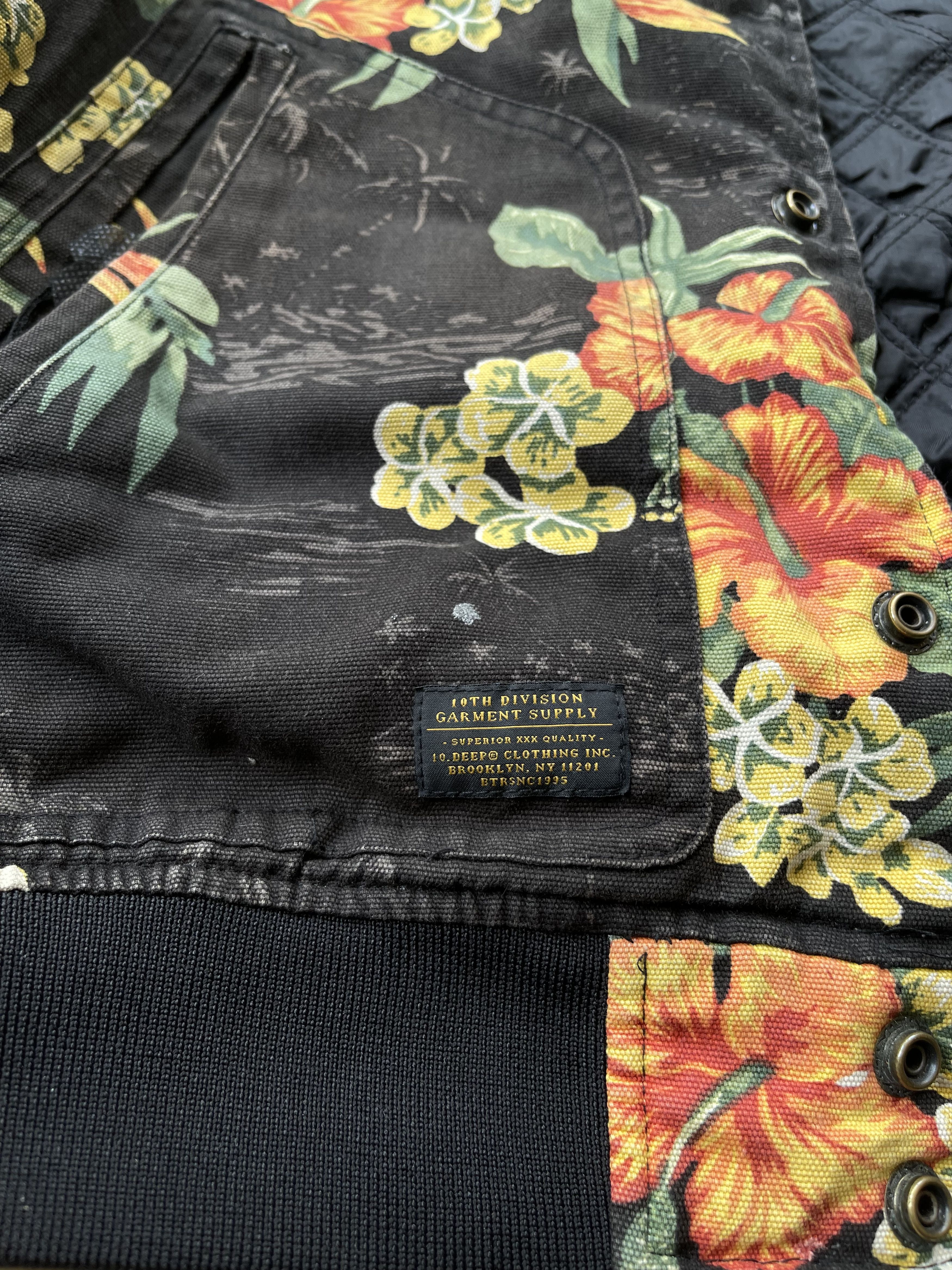 10 Deep Vintage 10.Deep Floral boomber jacket black tropical Hawaiia Size US S / EU 44-46 / 1 - 6 Thumbnail