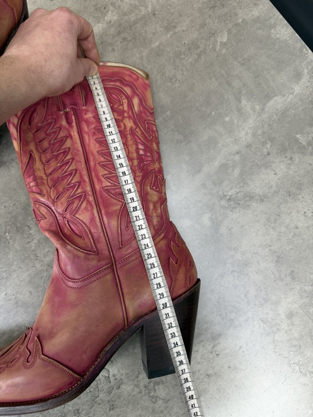 Sancho Boots Sancho Boots Custom Dyed Pink Western Cowboy Boots EU 41 Size US 11 / IT 41 - 17 Thumbnail