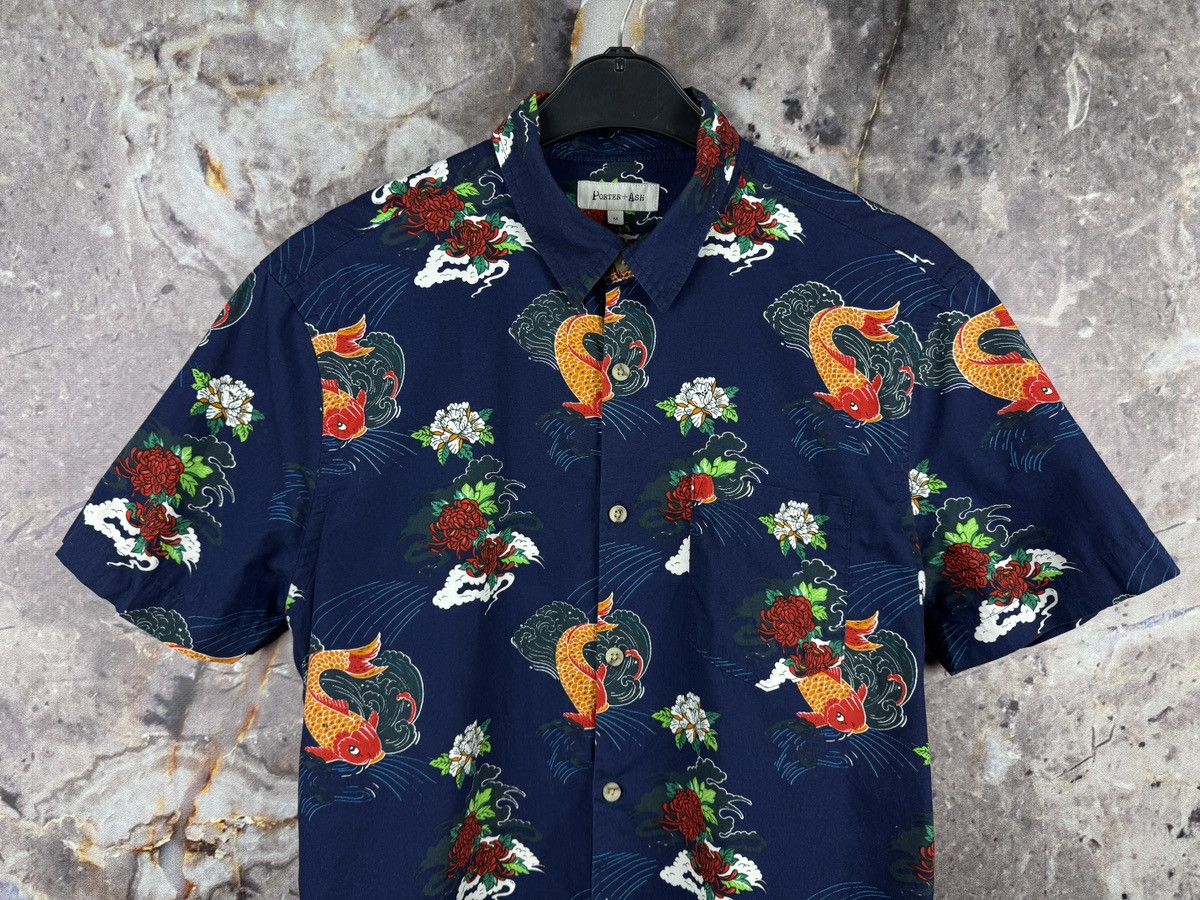 Other Porter + Ash Koi Fish Hawaiian Shirt Short Sleeve Button Up Size US M / EU 48-50 / 2 - 3 Thumbnail