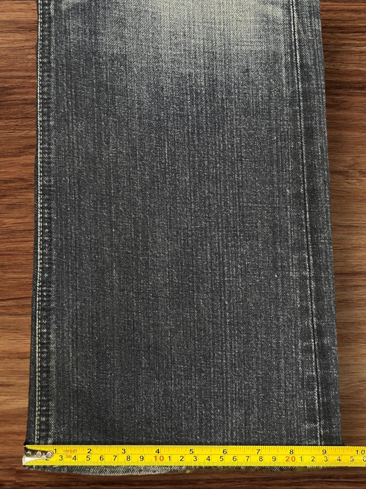 Lee × Vintage ⚡️Flare⚡️Vintage Lee Rider Dark Blue Washed Distressed Jeans Size US 36 / EU 52 - 16 Thumbnail