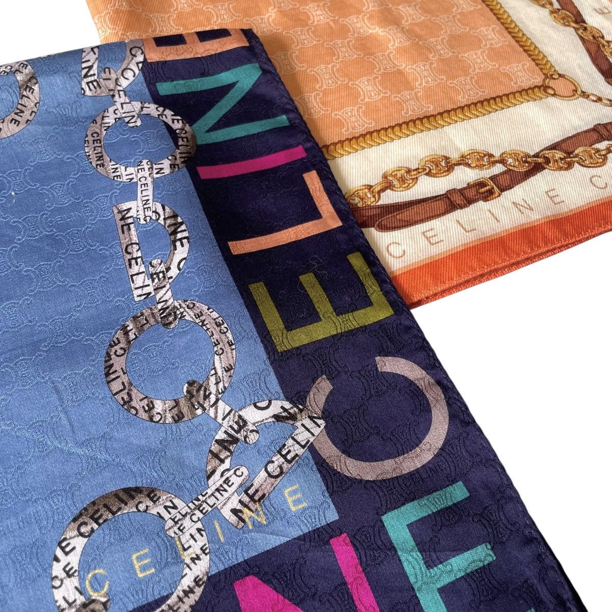 Celine Lot Of 2 Celine Paris Large Designer Handkerchief Size ONE SIZE - 2 Thumbnail