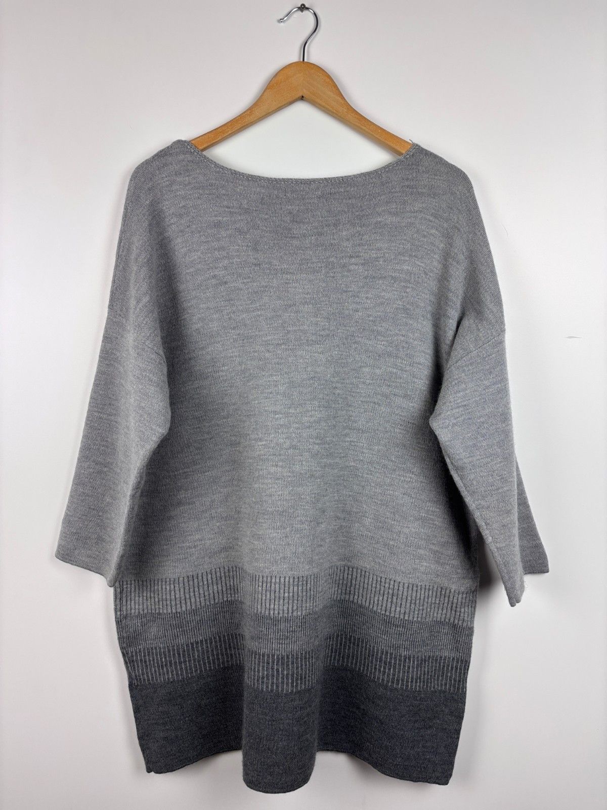 Gudrun Sjoden Gudrun Sjoden Lagenlook Wool Sweater Dress Gray Size L Size L / US 10 / IT 46 - 6 Thumbnail