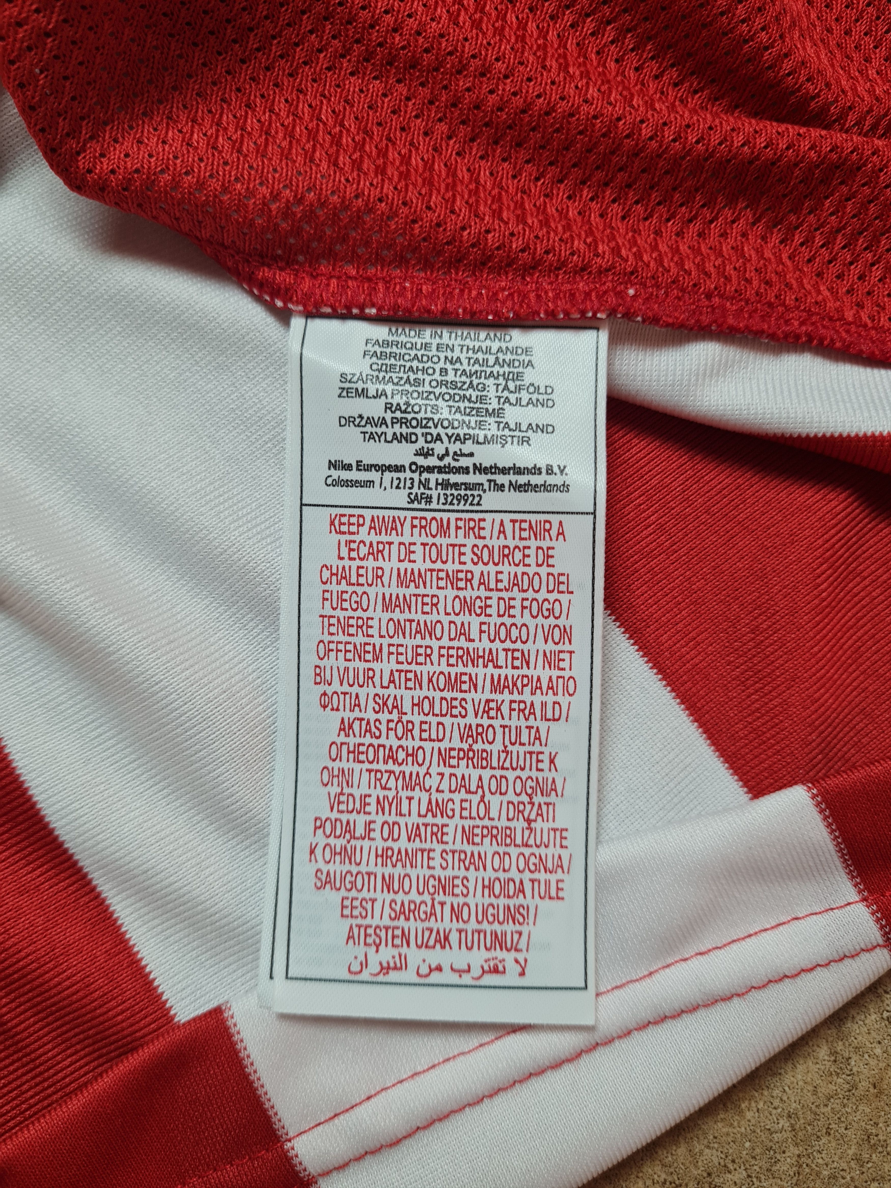 Nike Nike Striped Division Football Jersey Long Sleeve Red White Size US S / EU 44-46 / 1 - 14 Thumbnail