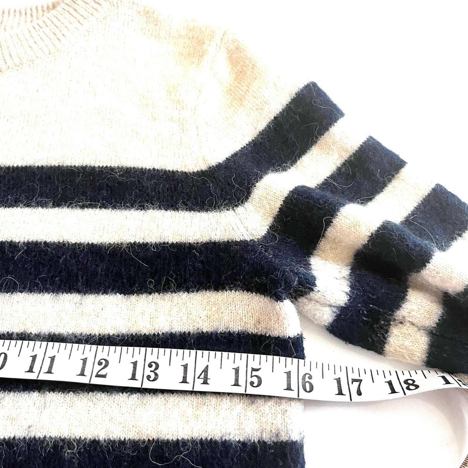 Zara Zara wool alpaca blend stripe sweater rhinestone buttons M Size M / US 6-8 / IT 42-44 - 6 Thumbnail