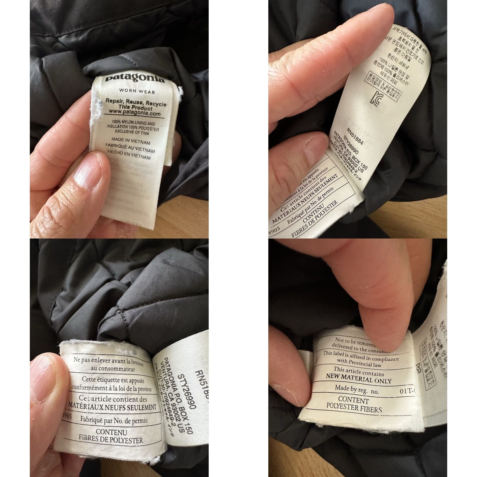 Patagonia VINTAGE Patagonia Jacket Mens Regular Black Hooded Insulated Lined Parka Medium Size US M / EU 48-50 / 2 - 8 Thumbnail