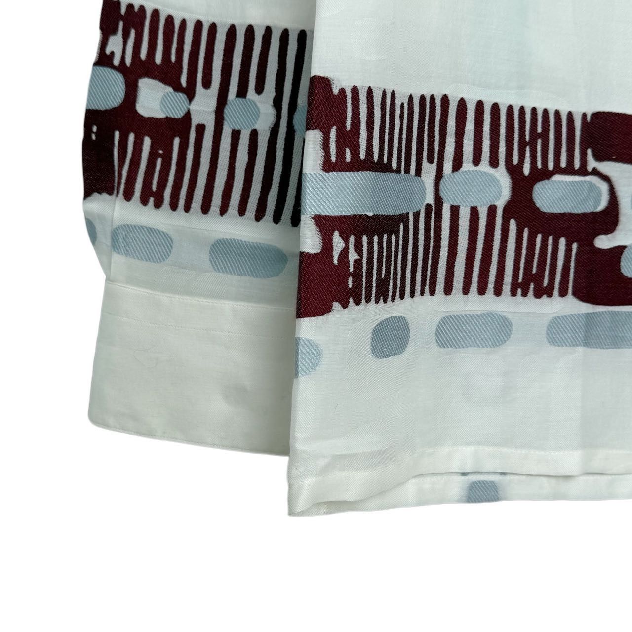 Hermes Hermes White Irregular Pattern Shirt K26WX Size US S / EU 44-46 / 1 - 4 Thumbnail